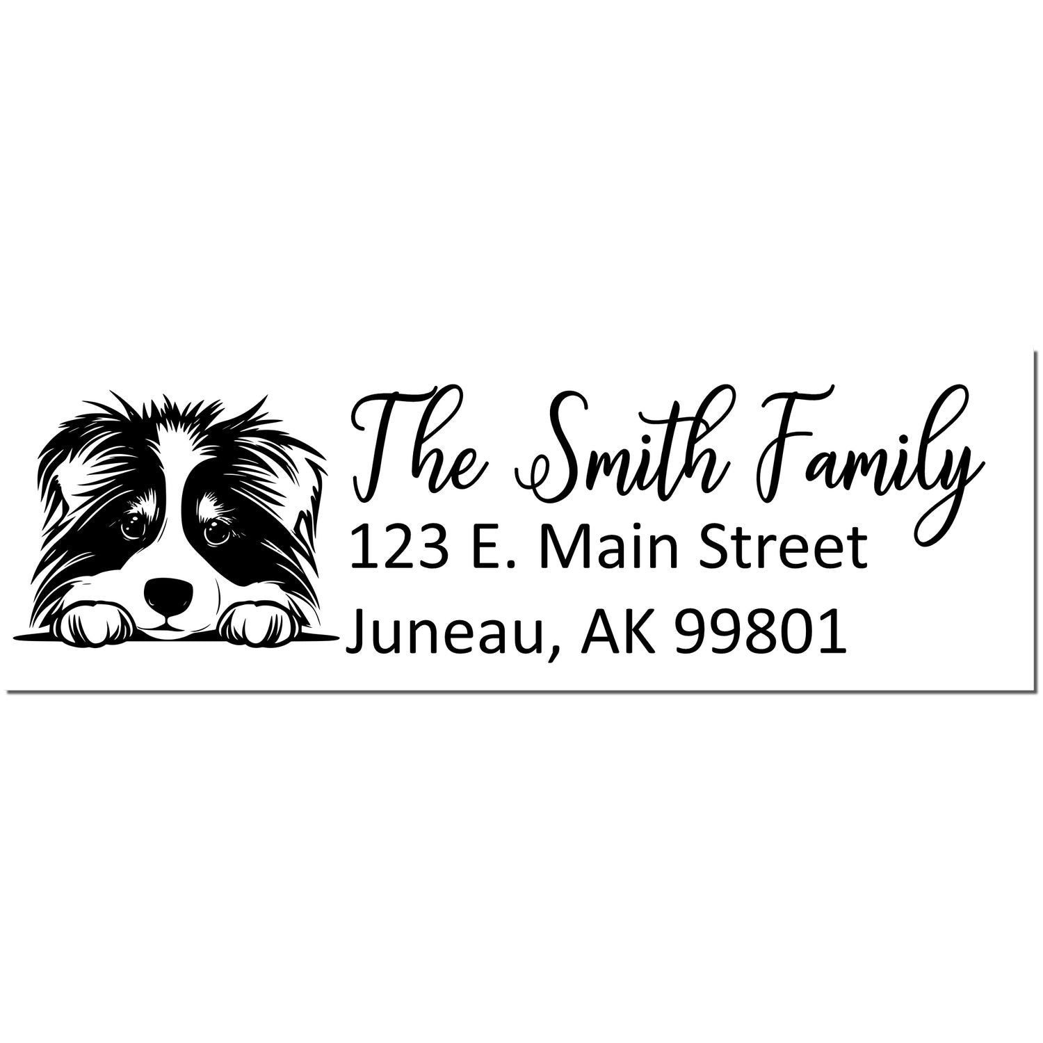 Customized Collie Self-Inking Home Address Stamp