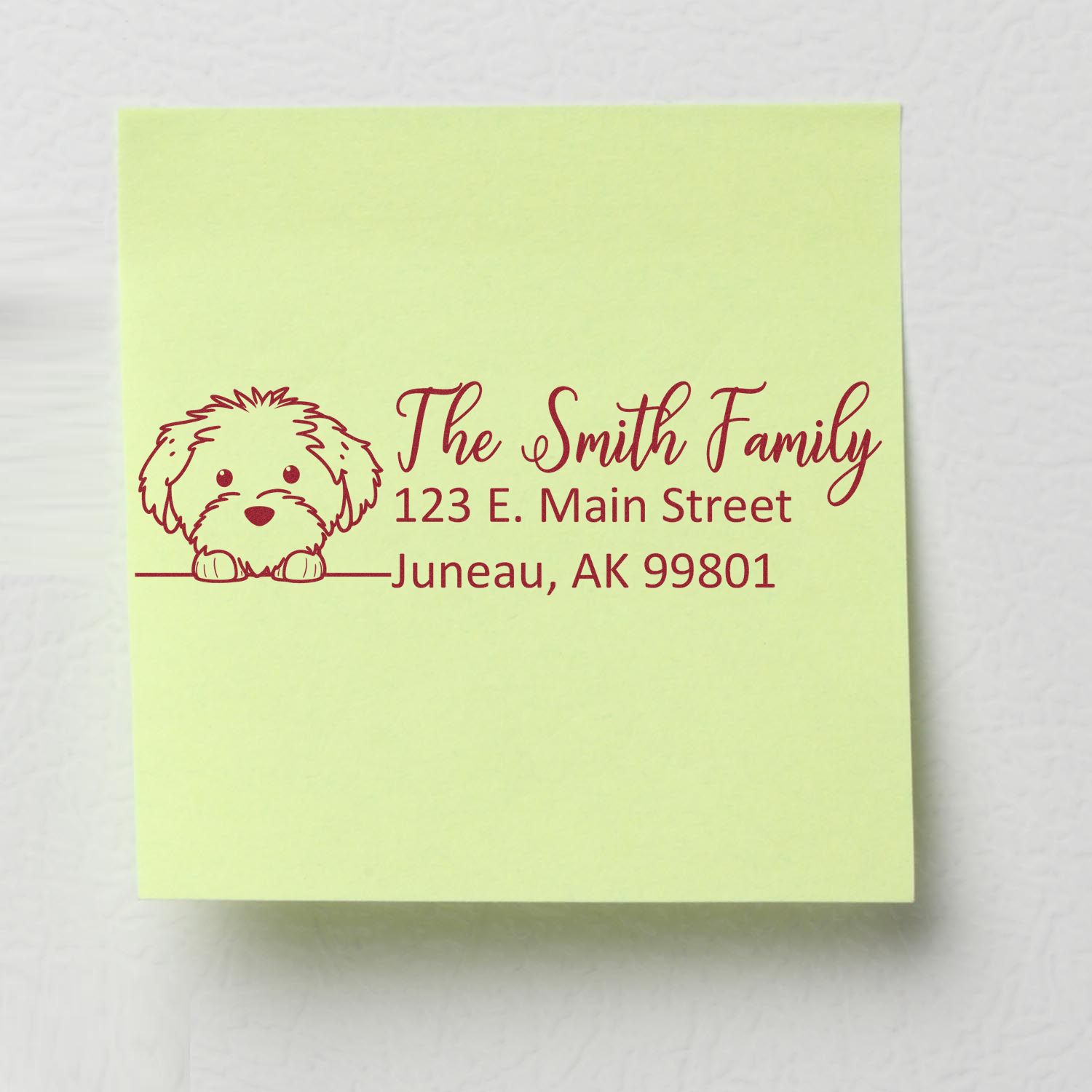 Slim Cotton De Tulear Dog Mail Address Stamp