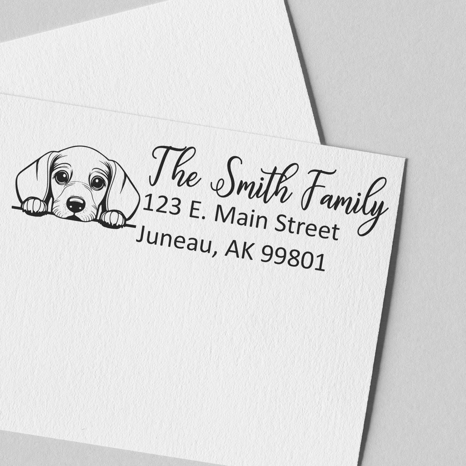 Dachshund Pre-Inked Home Address Stamp