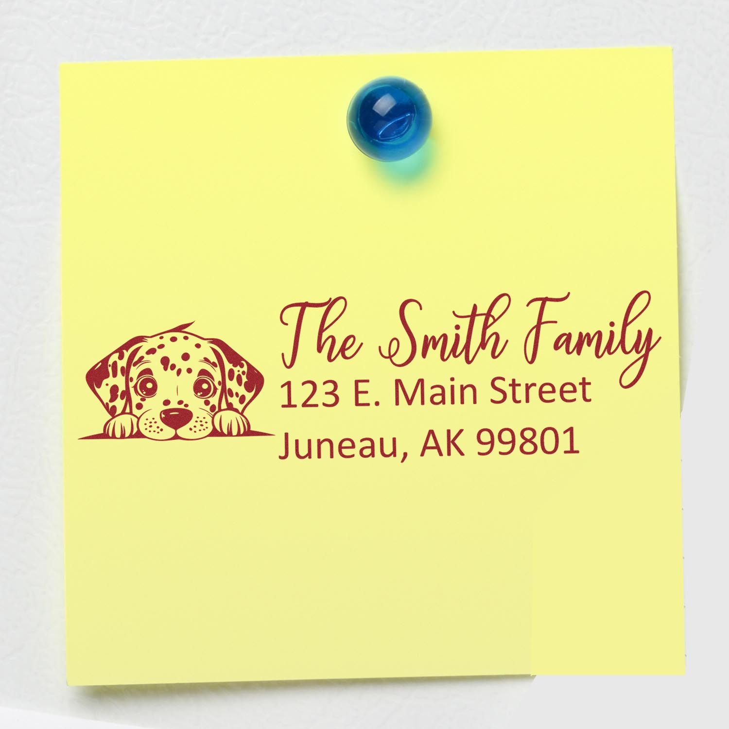 Slim Dalmatian Dog Mail Address Stamp