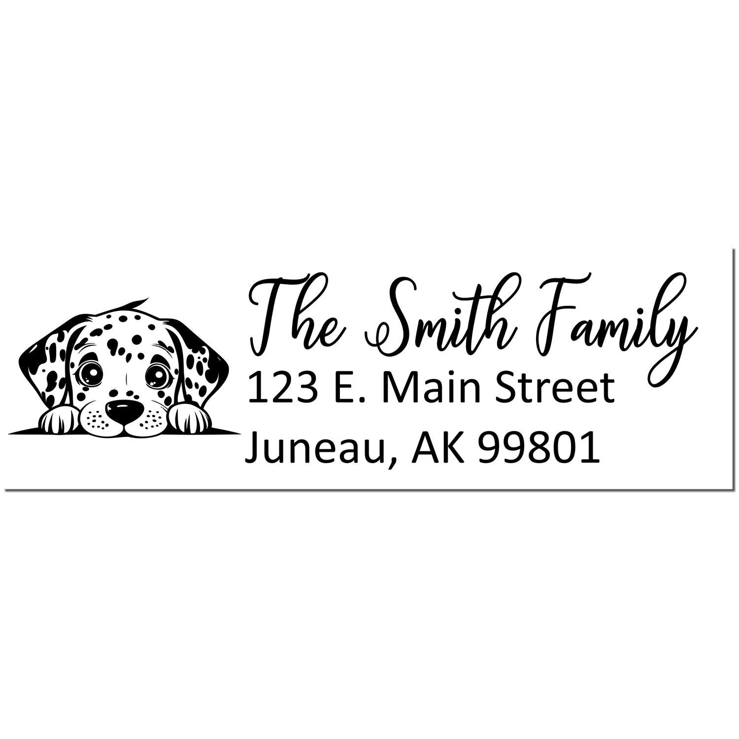 Slim Dalmatian Dog Mail Address Stamp