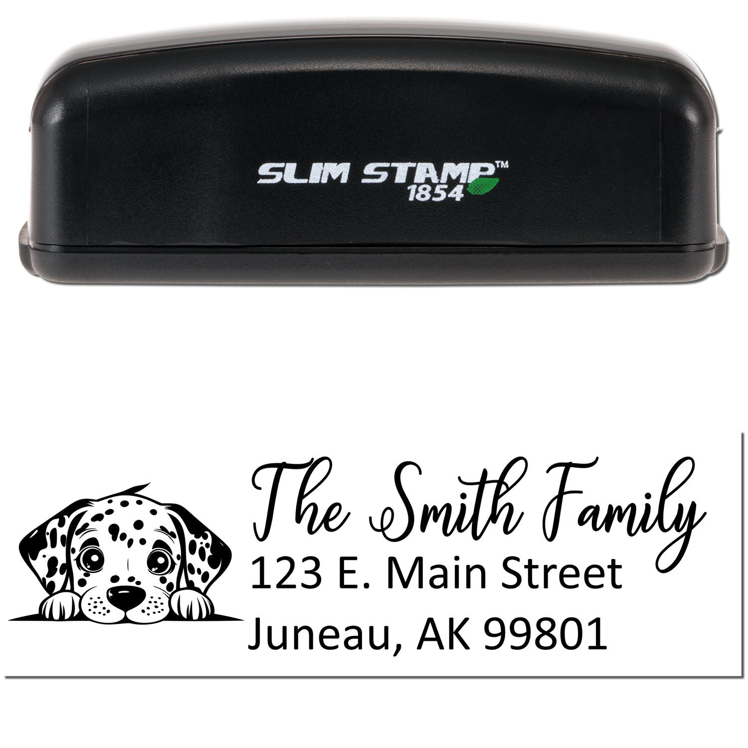 Slim Dalmatian Dog Mail Address Stamp