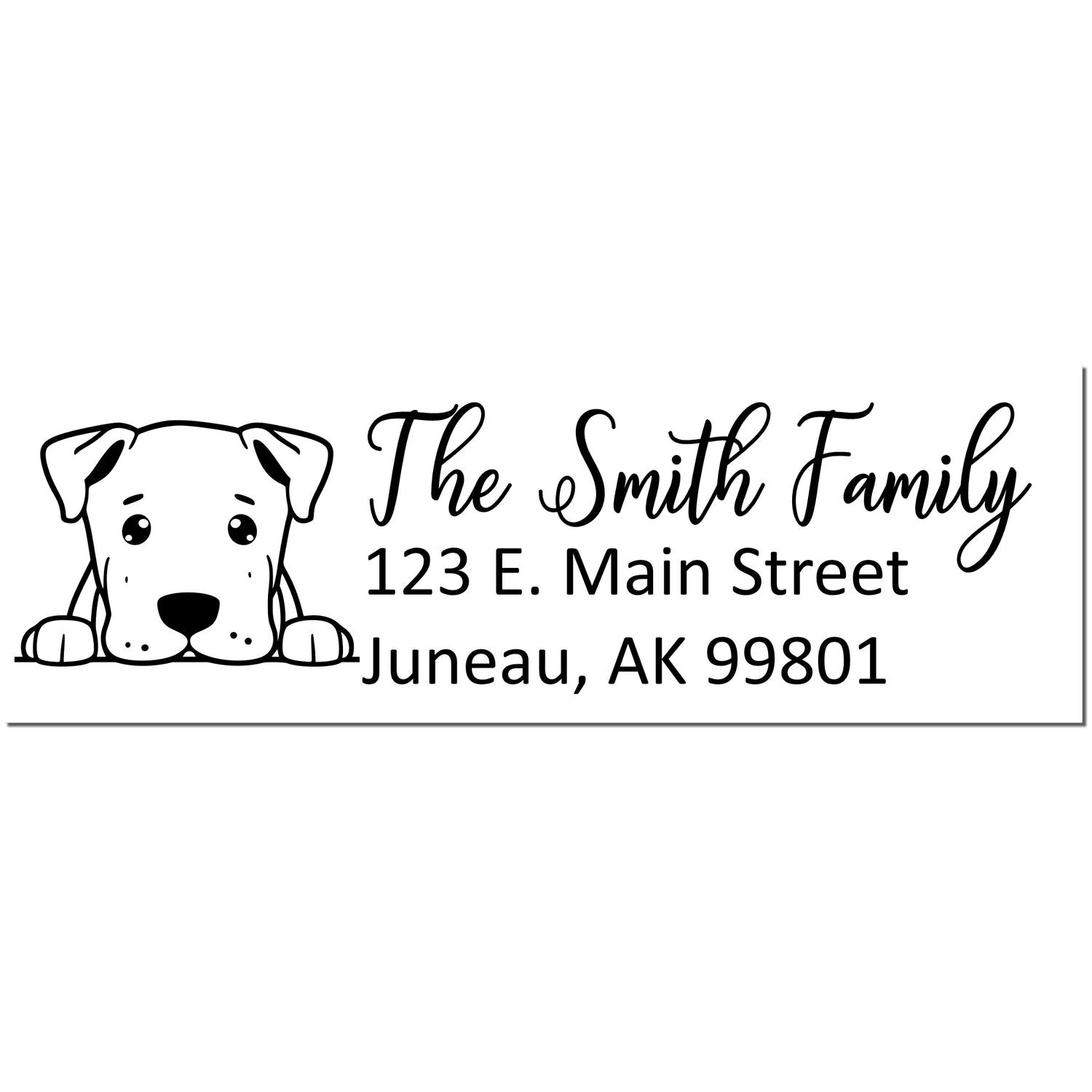 Customized Dogo Argentino Self-Inking Home Address Stamp