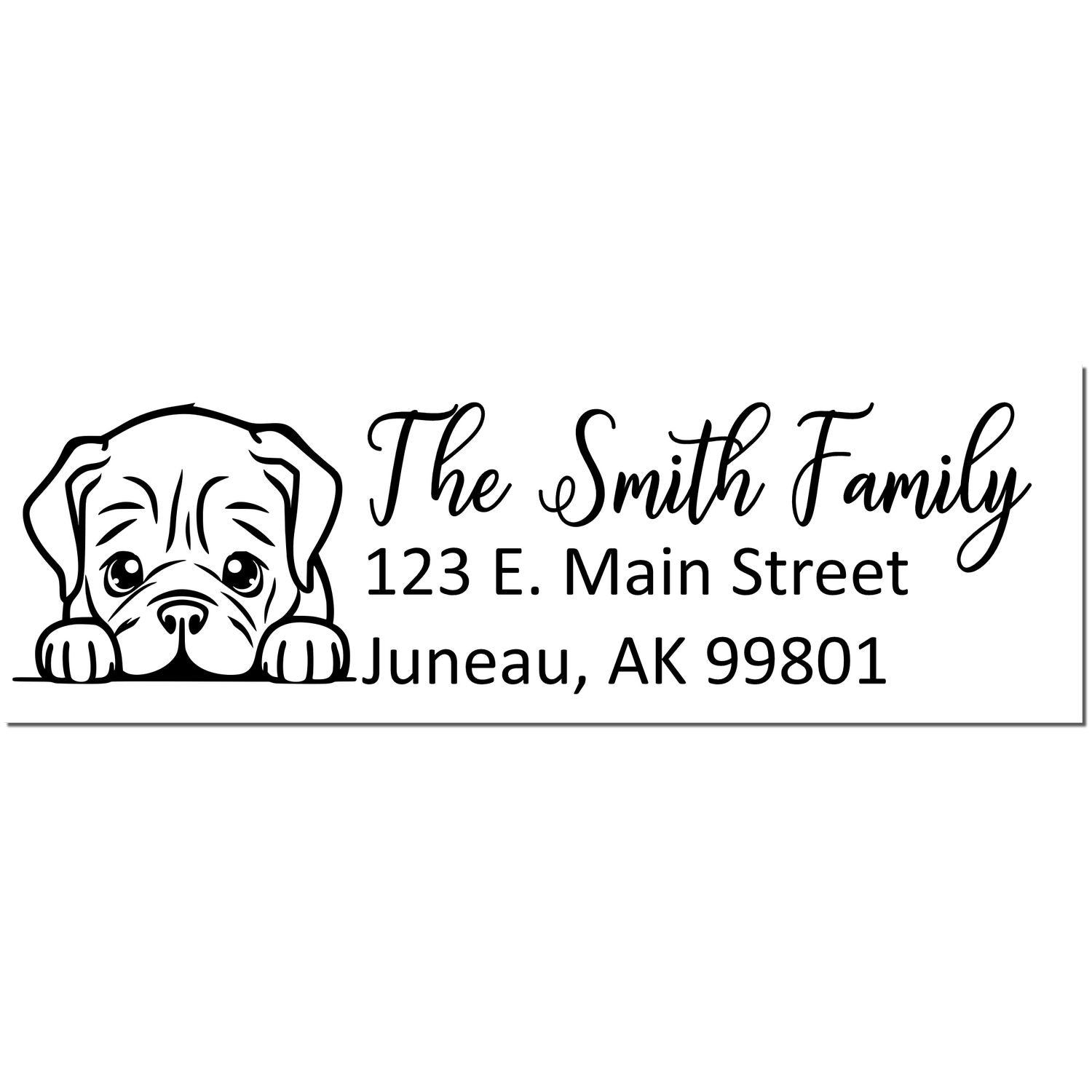 Dogue De Bordeaux Customized Address Stamp