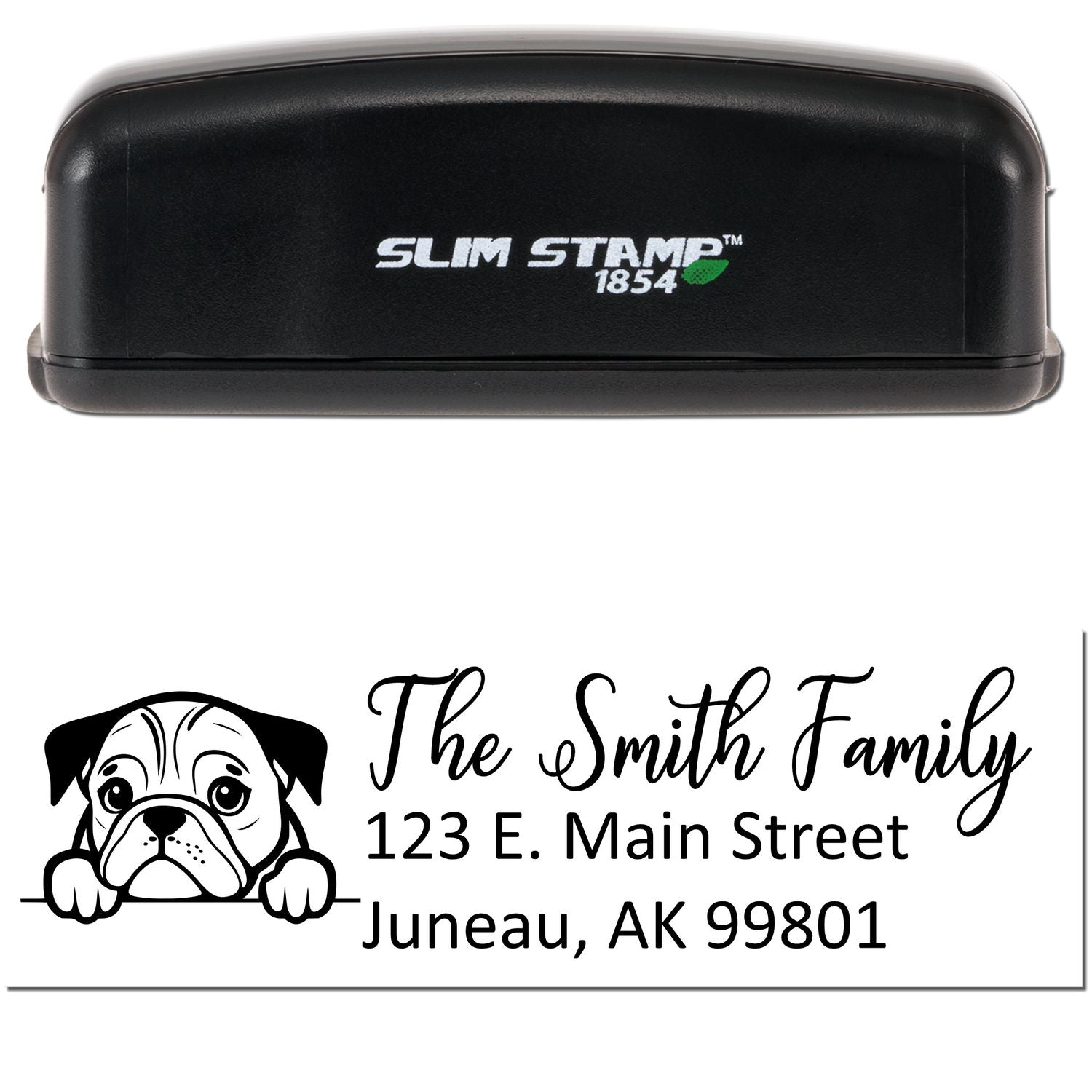 Slim English Setter Dog Mail Address Stamp