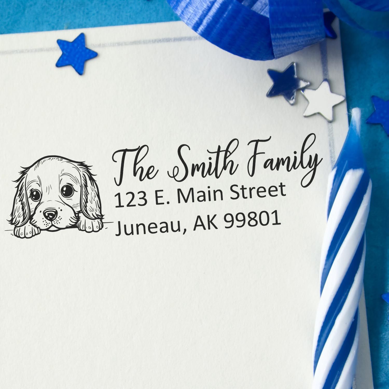 English Bulldog Customized Address Stamp