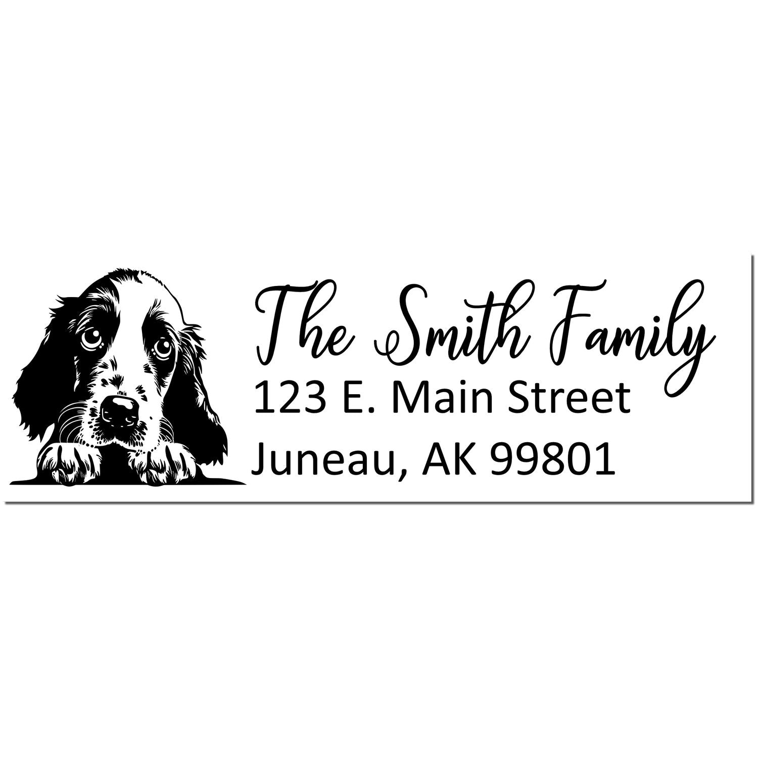 Customized English Cocker Spaniel Self-Inking Home Address Stamp