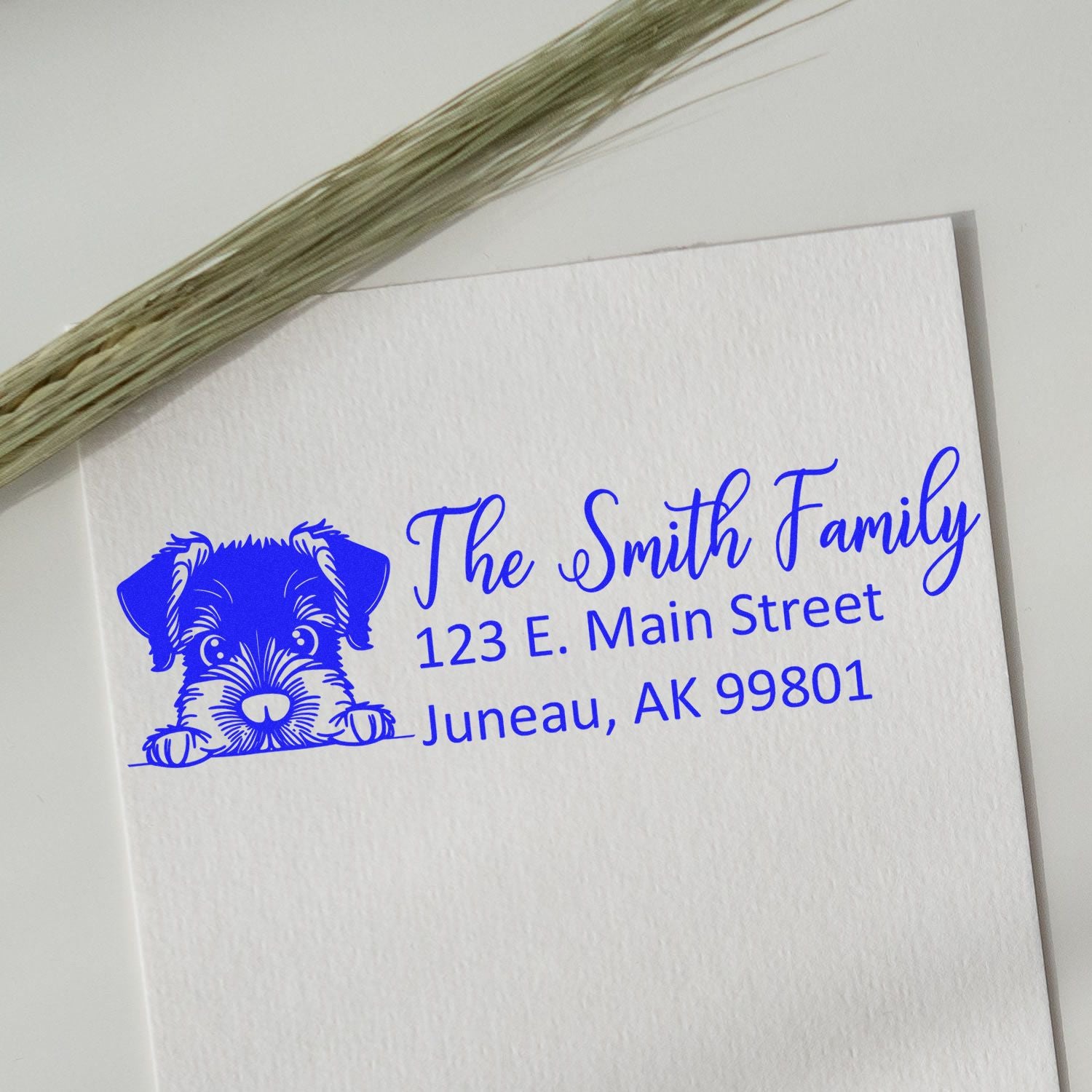 Giant Schnauzer Customized Address Stamp