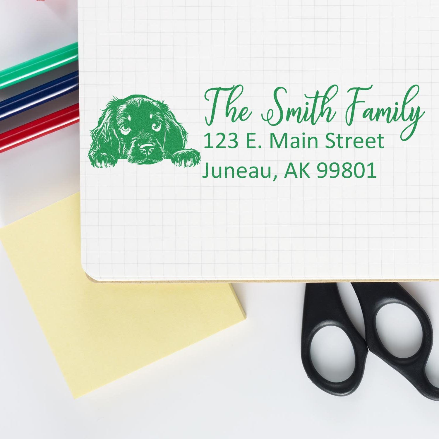 Gordon Setter Customized Address Stamp