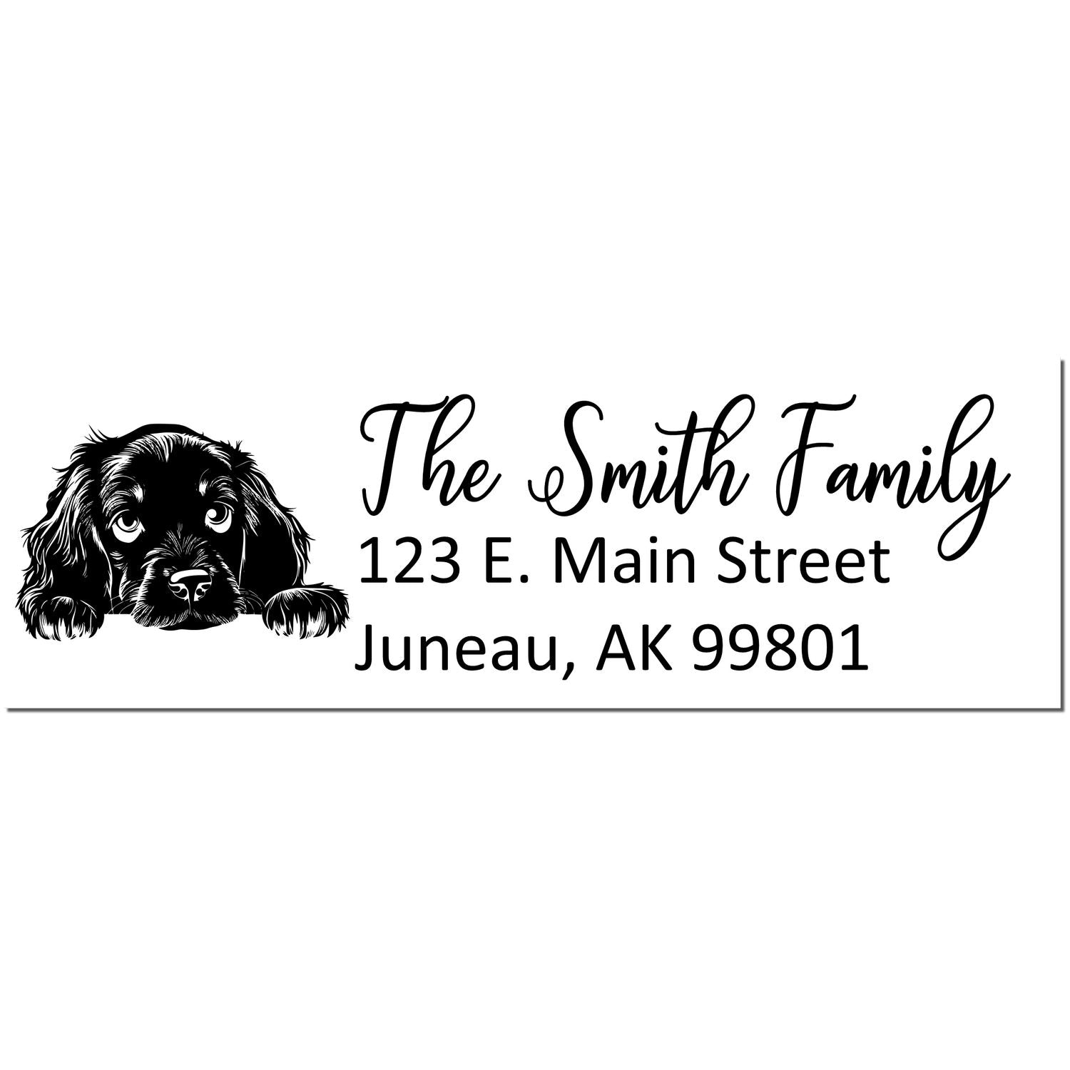 Gordon Setter Customized Address Stamp