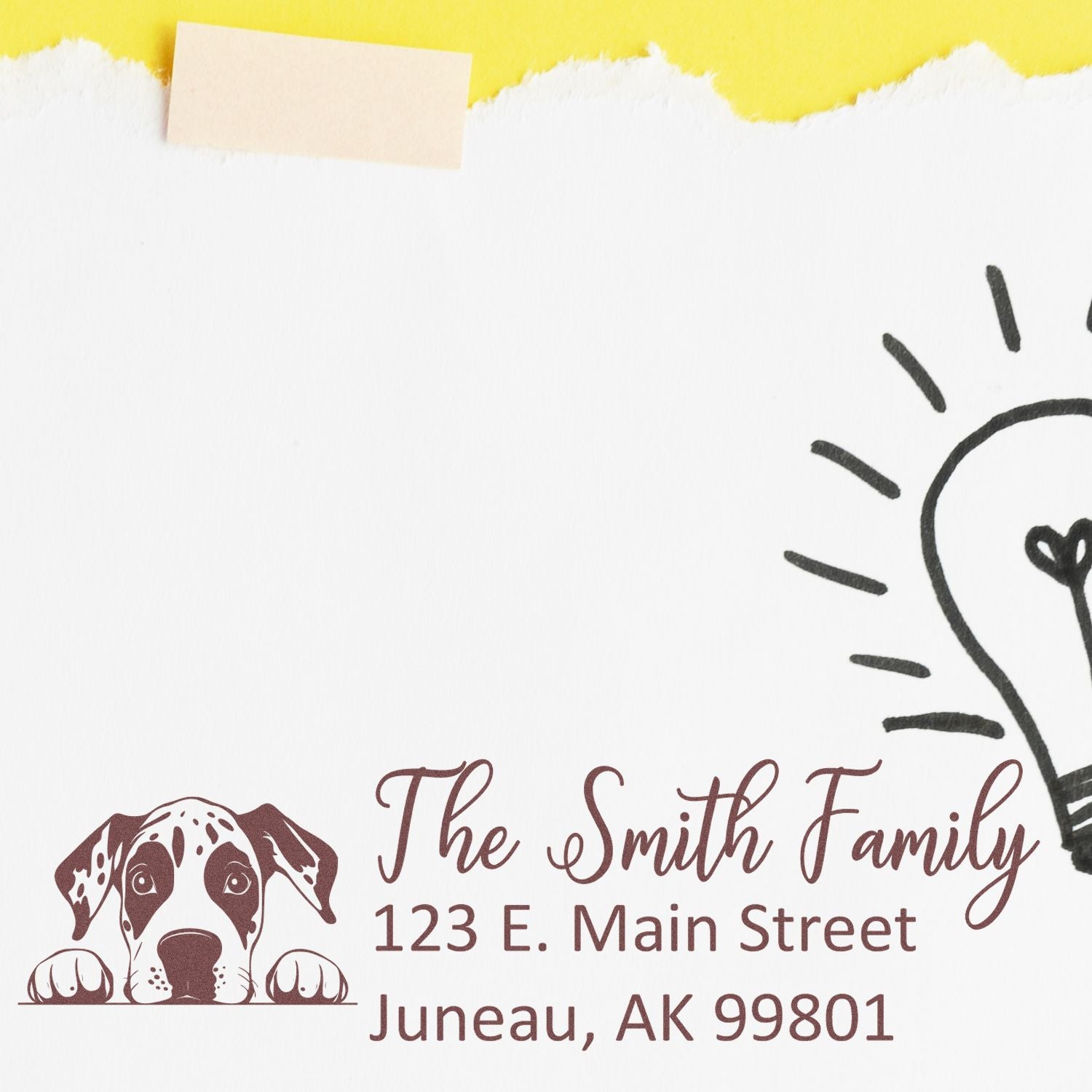 Customized Great Pyrenees Self-Inking Home Address Stamp