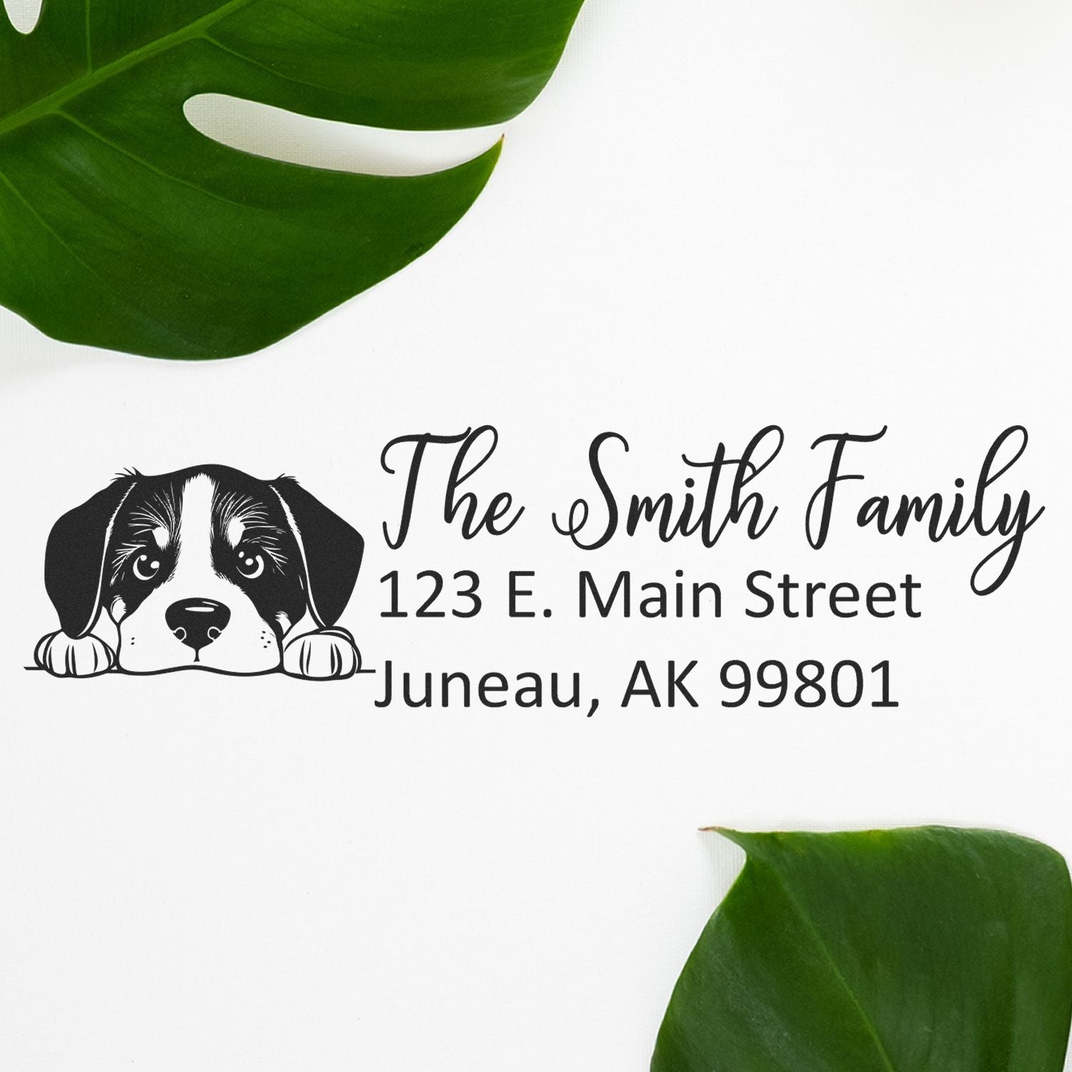 Slim Greater Swiss Mountain Dog Dog Mail Address Stamp