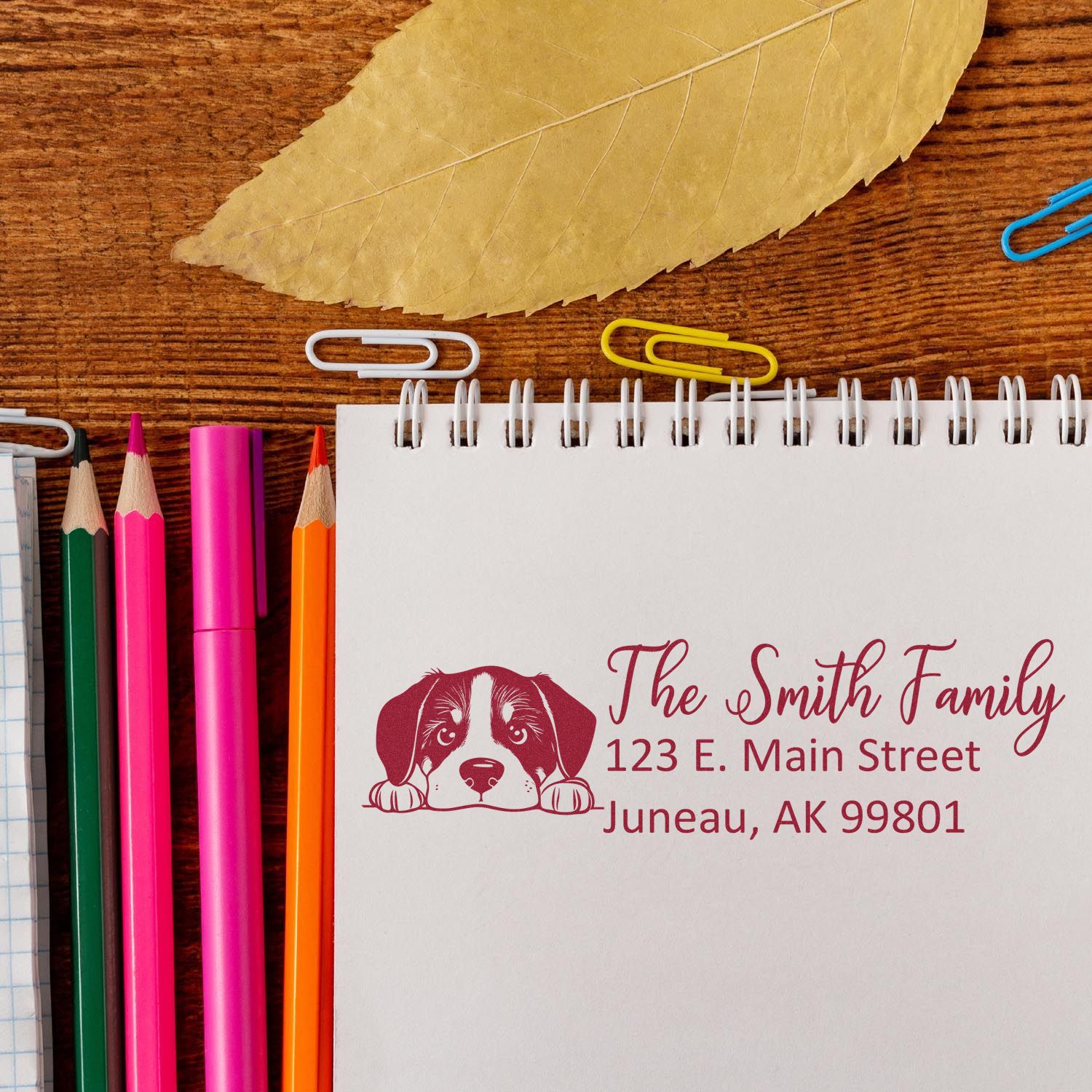Customized Greater Swiss Mountain Dog Self-Inking Home Address Stamp - Engineer Seal Stamps
