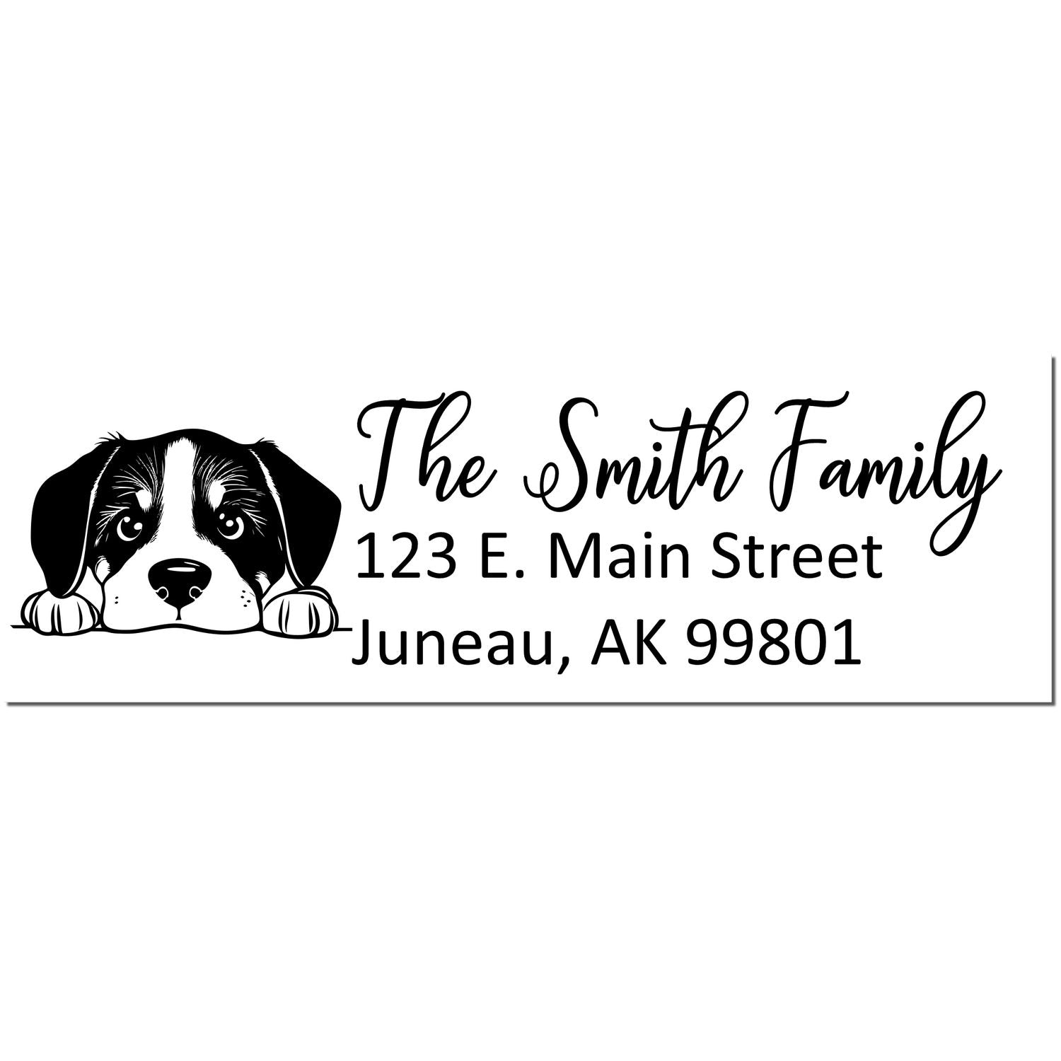 Slim Greater Swiss Mountain Dog Dog Mail Address Stamp