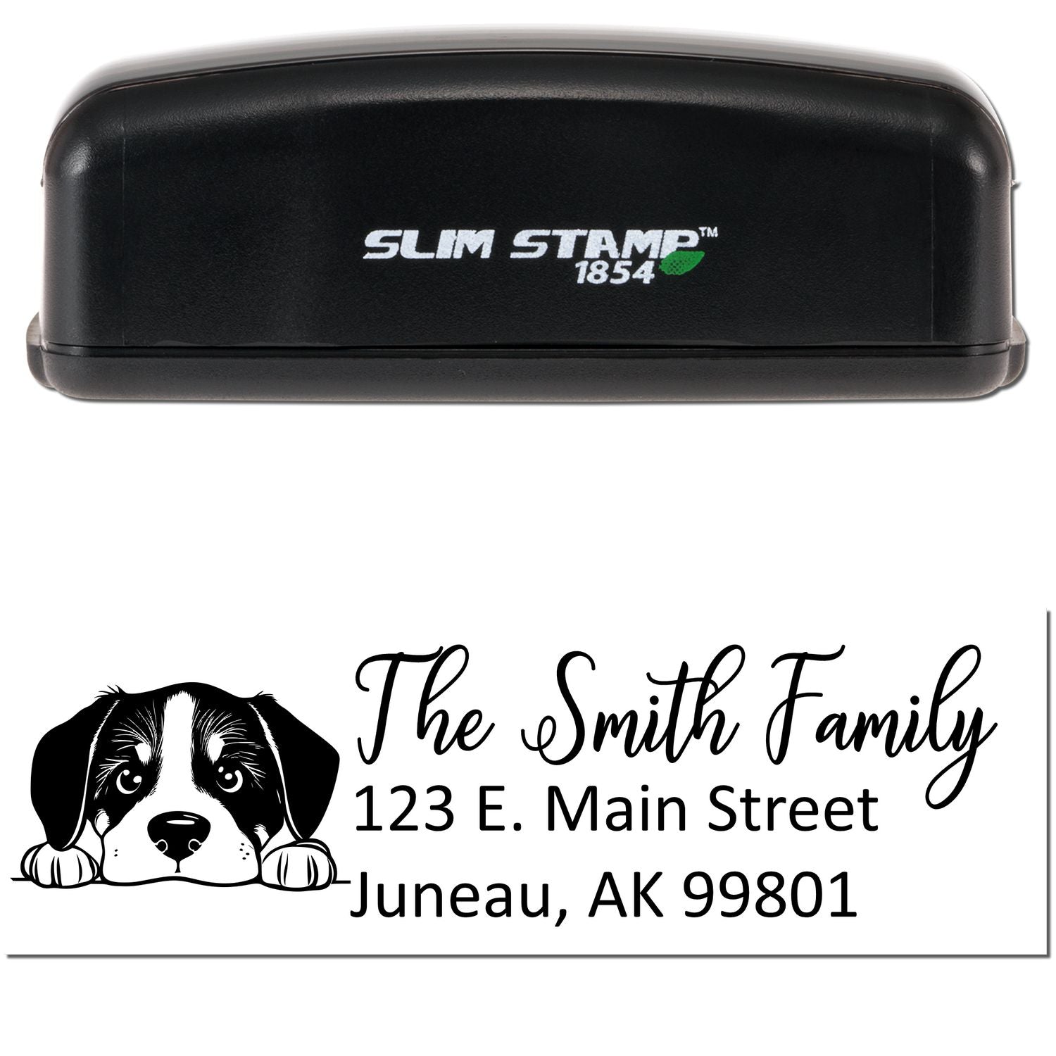 Slim Greater Swiss Mountain Dog Dog Mail Address Stamp