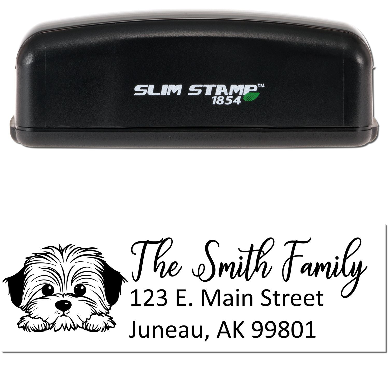 Slim Havanese Dog Mail Address Stamp