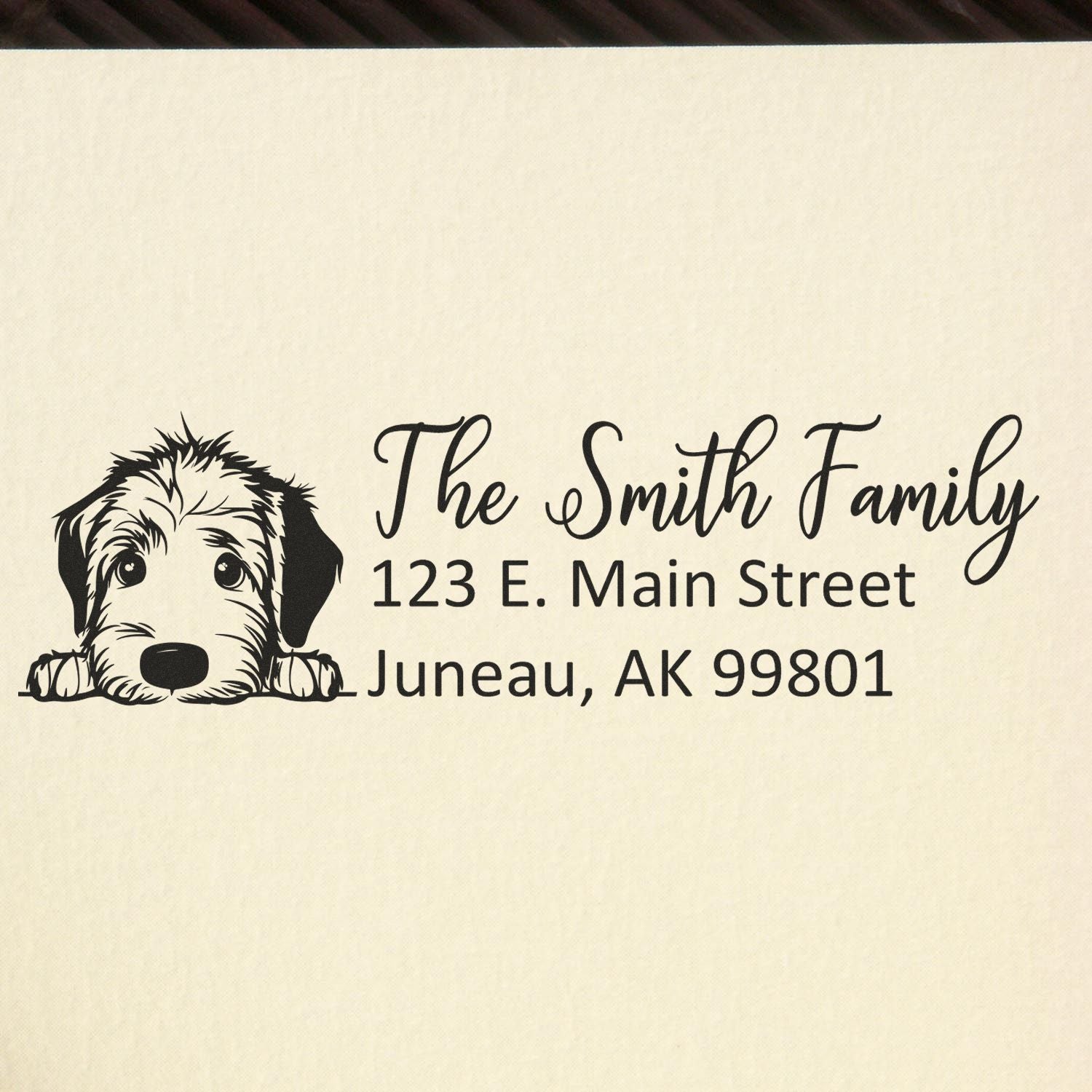 Irish Wolfhound Pre-Inked Home Address Stamp