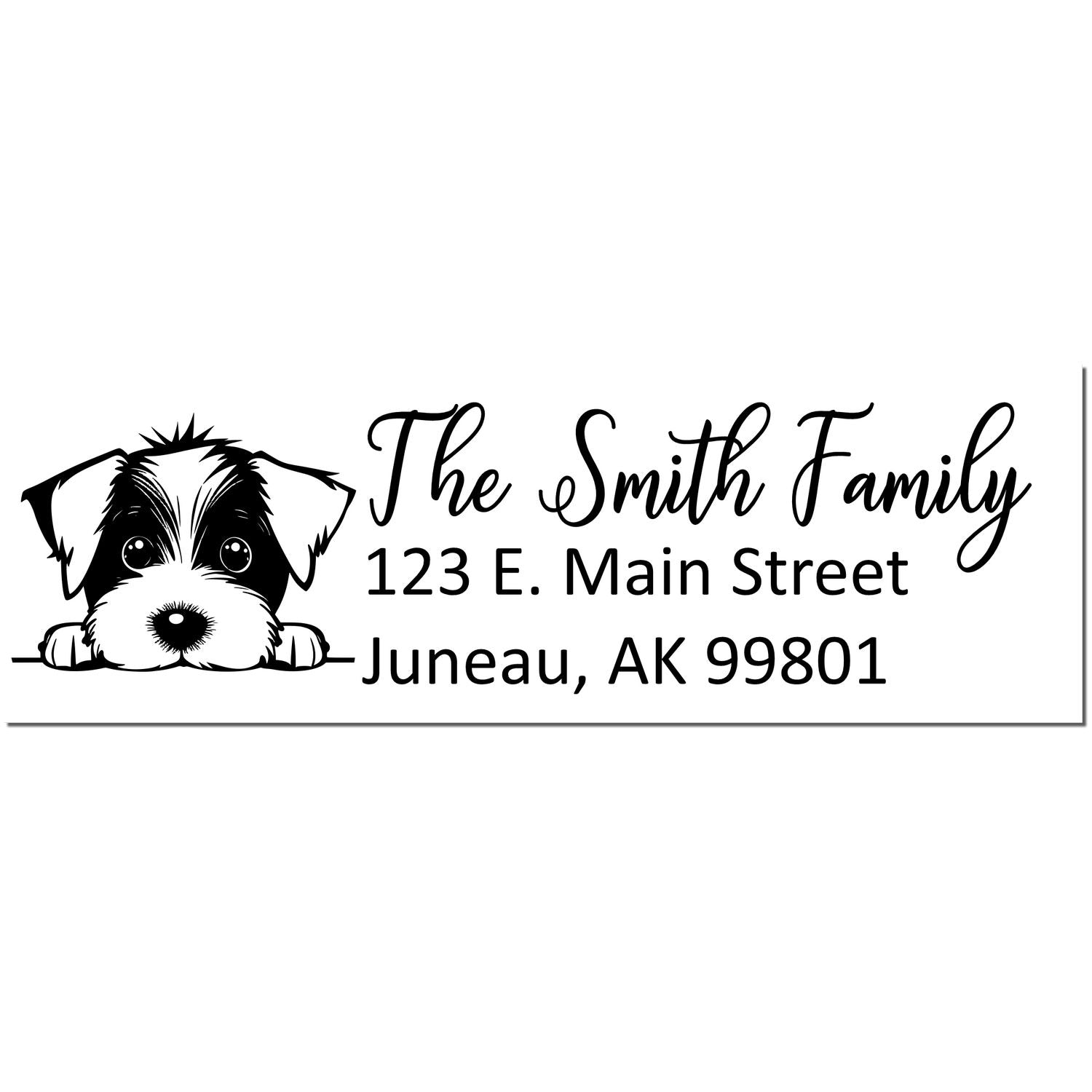 Slim Jack Russell Dog Mail Address Stamp