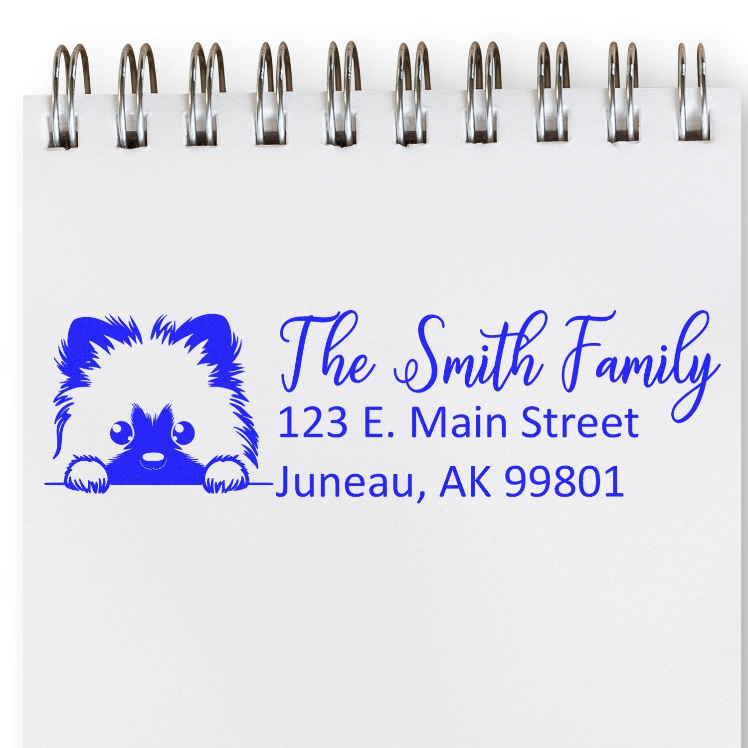 Customized Keeshond Self-Inking Home Address Stamp