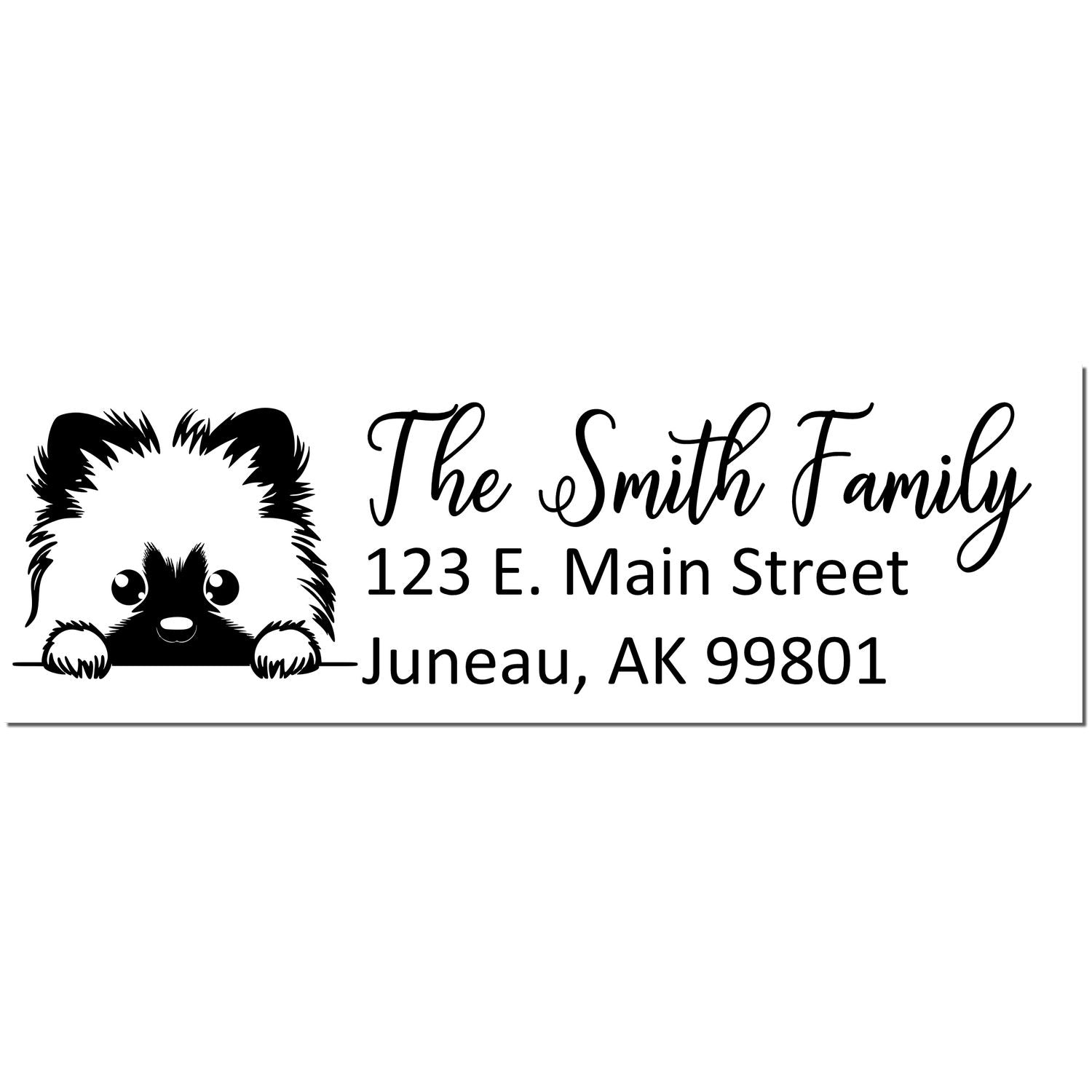 Keeshond Customized Address Stamp