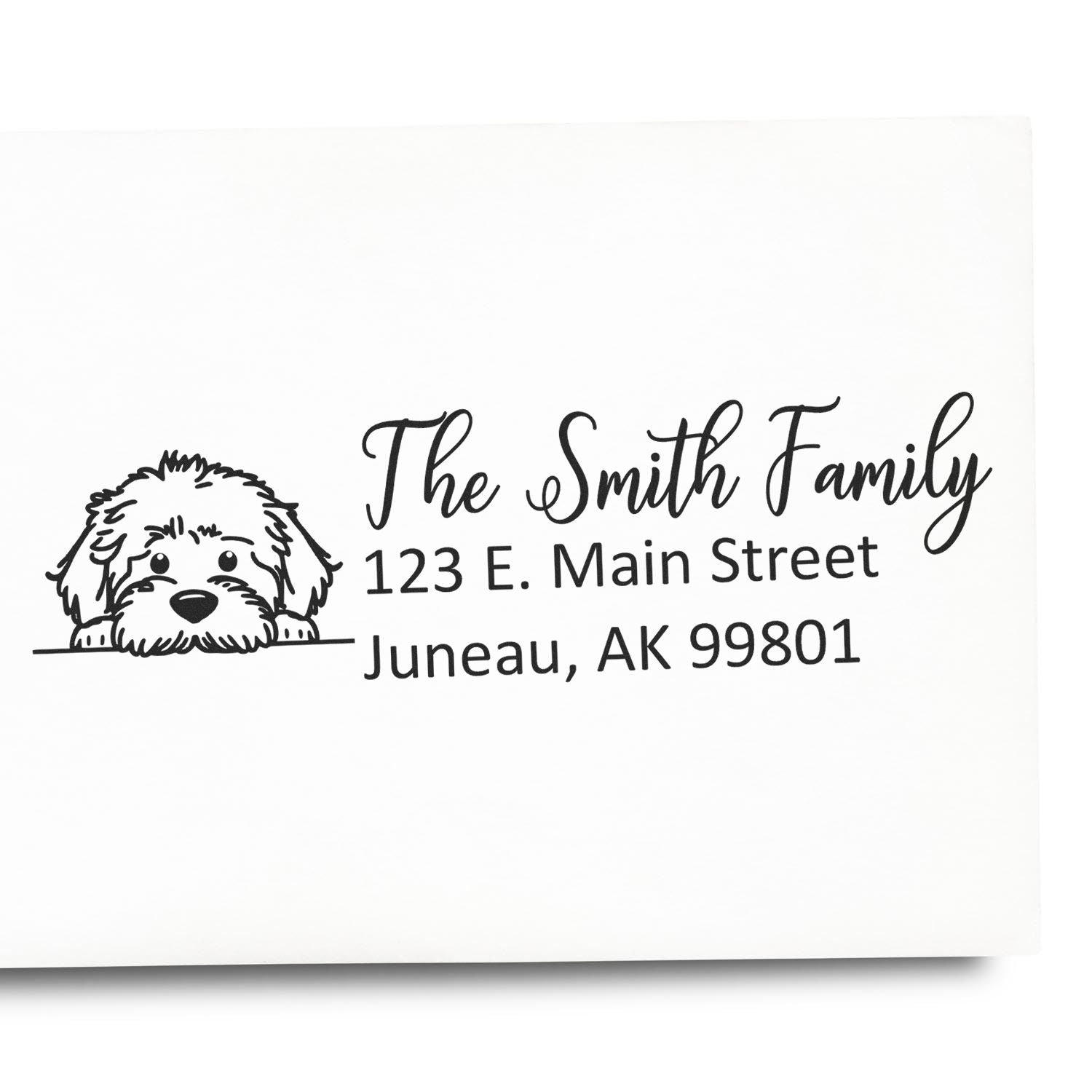 Labradoodle Pre-Inked Home Address Stamp