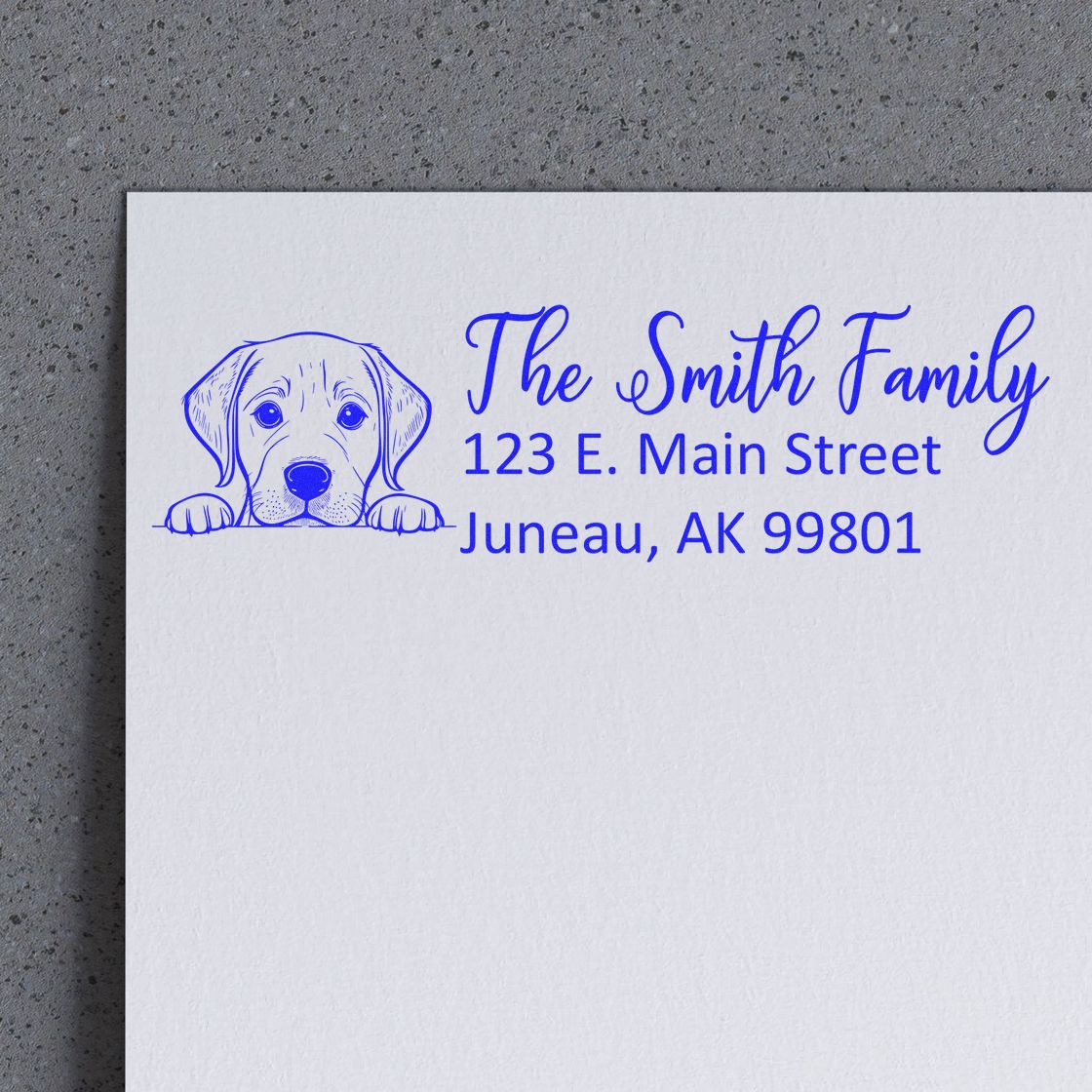 Slim Labrador Retriever Dog Mail Address Stamp