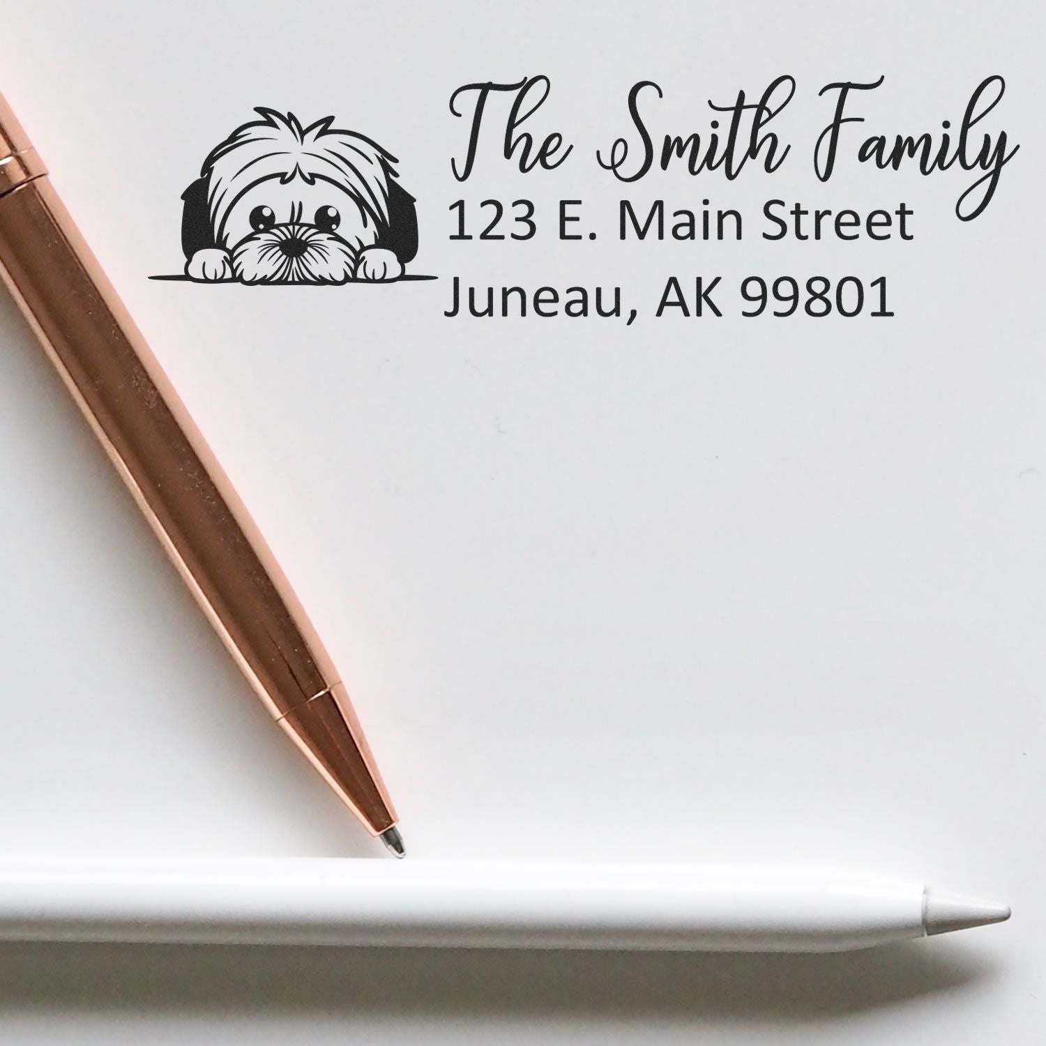 Lhasa Apso Customized Address Stamp