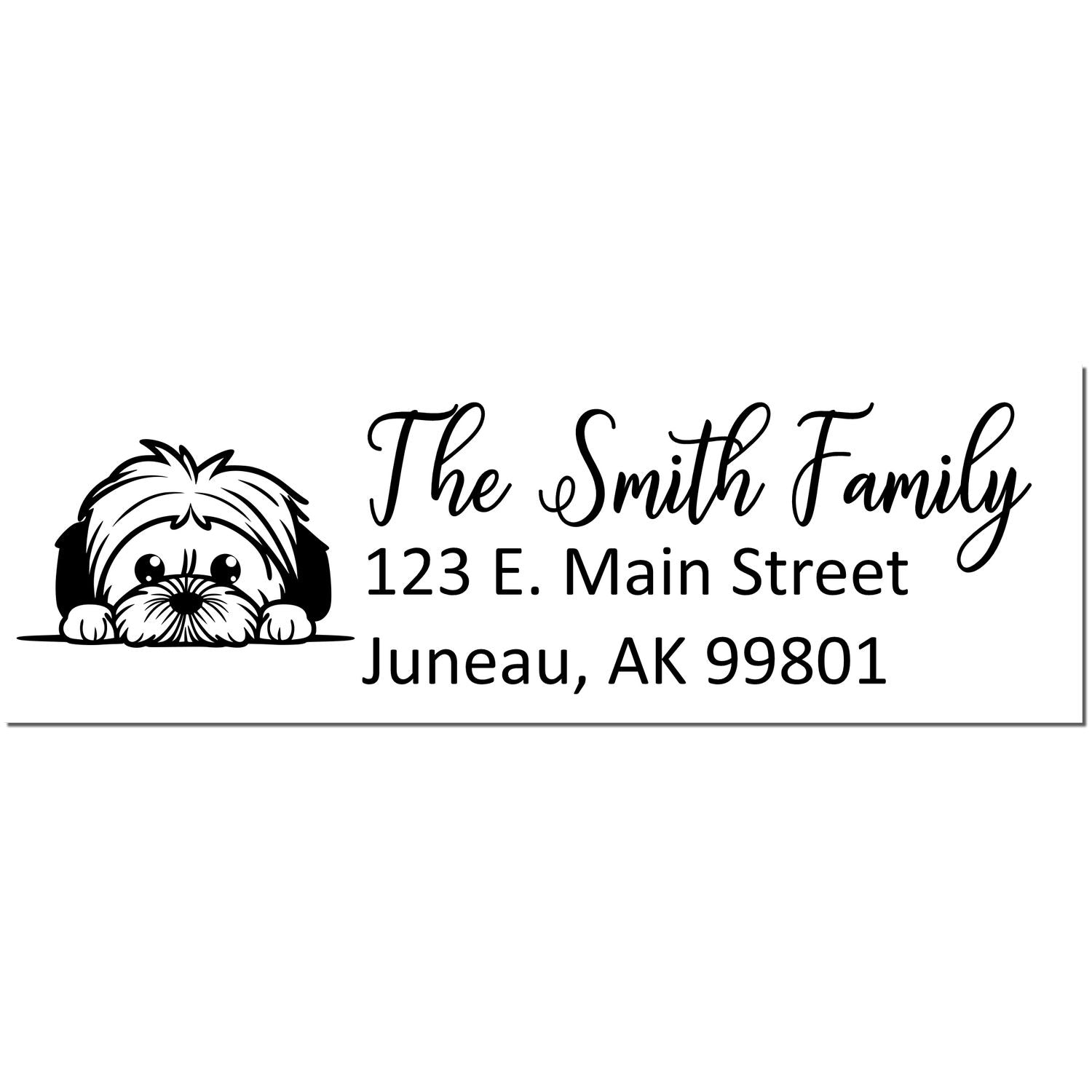 Lhasa Apso Customized Address Stamp