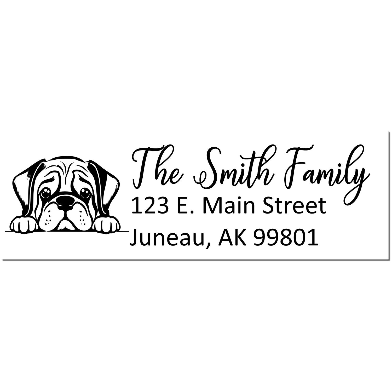 Mastiff Pre-Inked Home Address Stamp