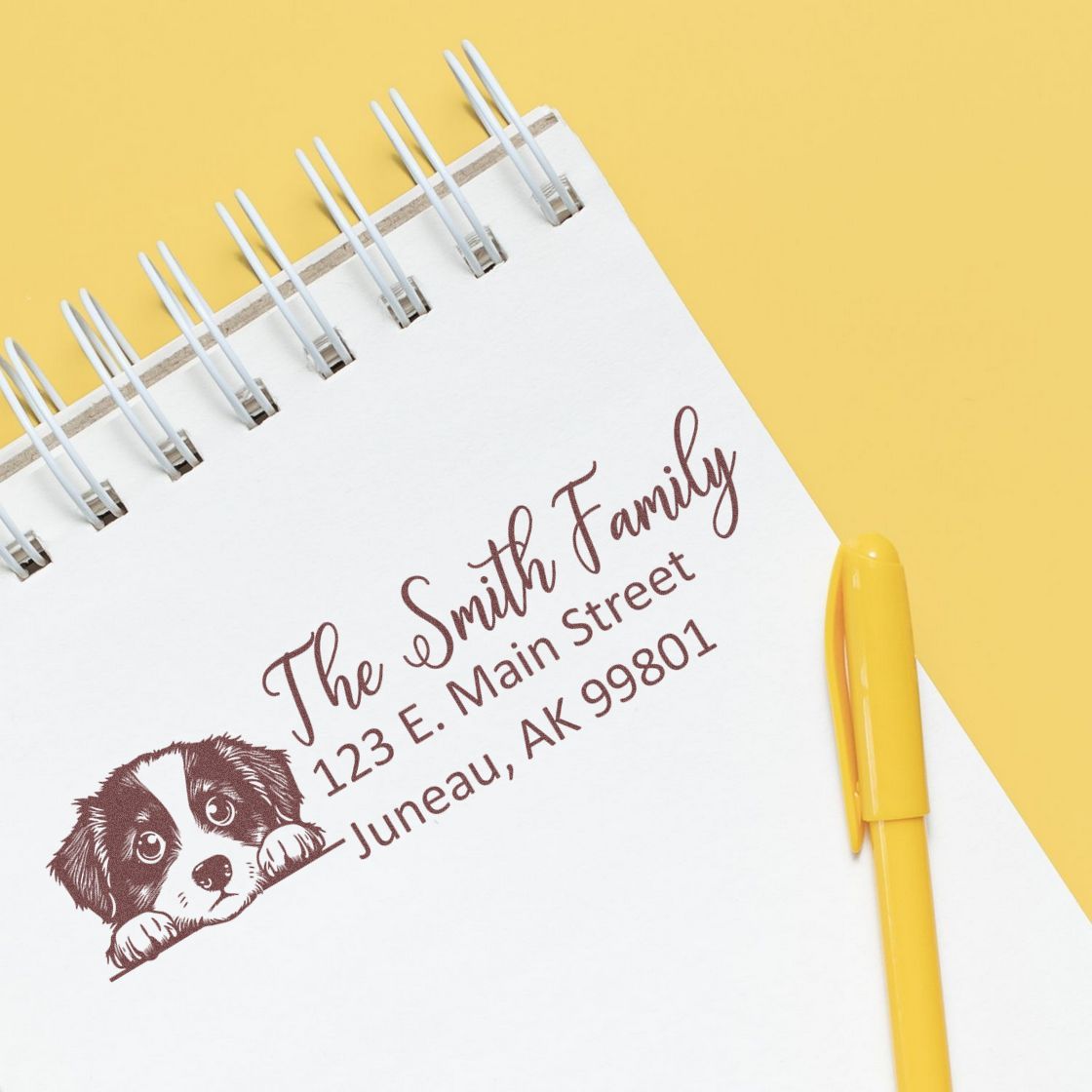 Miniature American Shepherd Customized Address Stamp