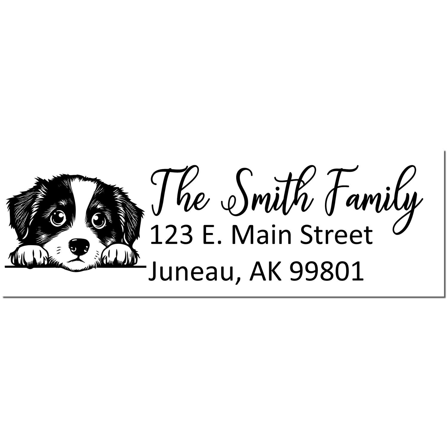 Miniature American Shepherd Customized Address Stamp