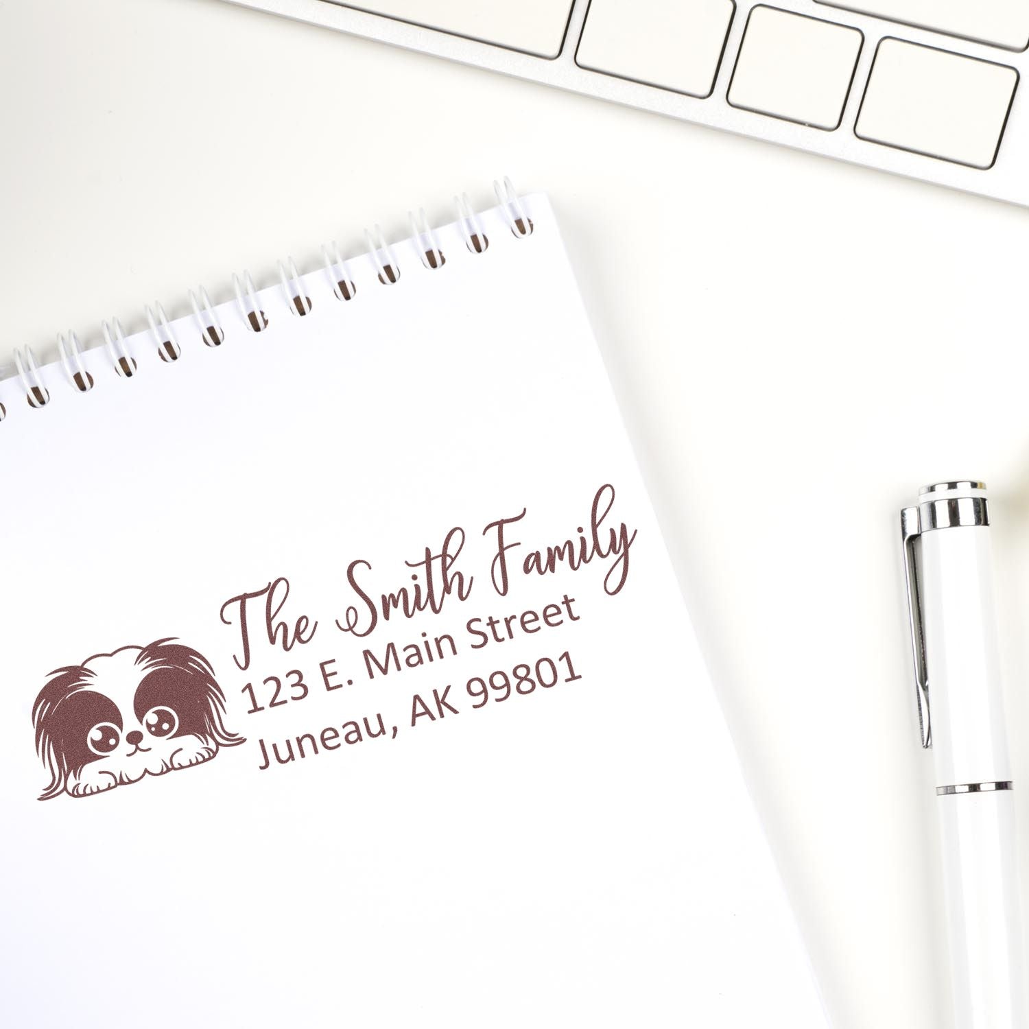 Pekingese Customized Address Stamp