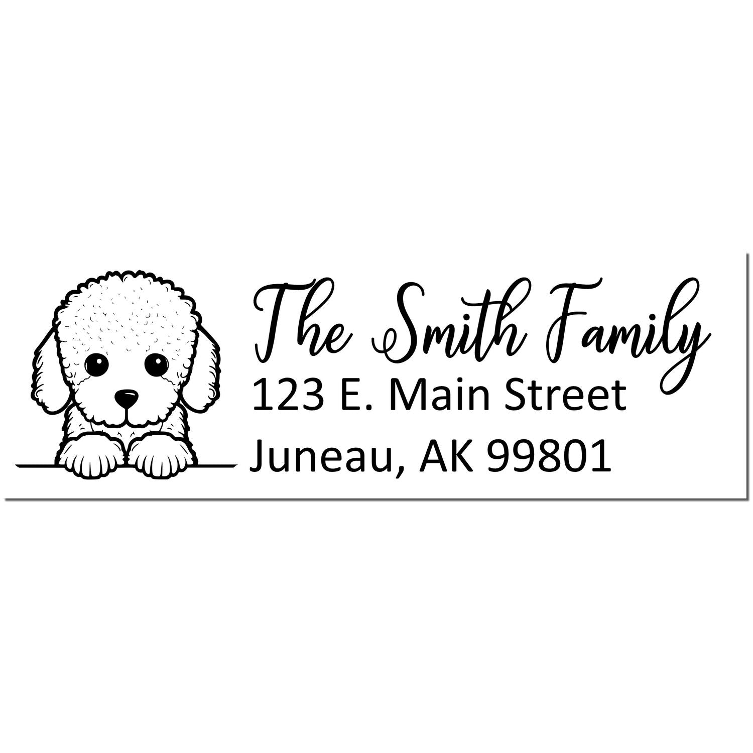 Poodle Customized Address Stamp