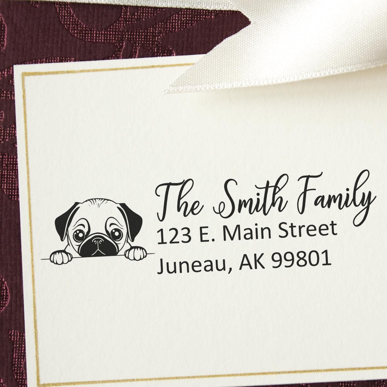 Pug Customized Address Stamp