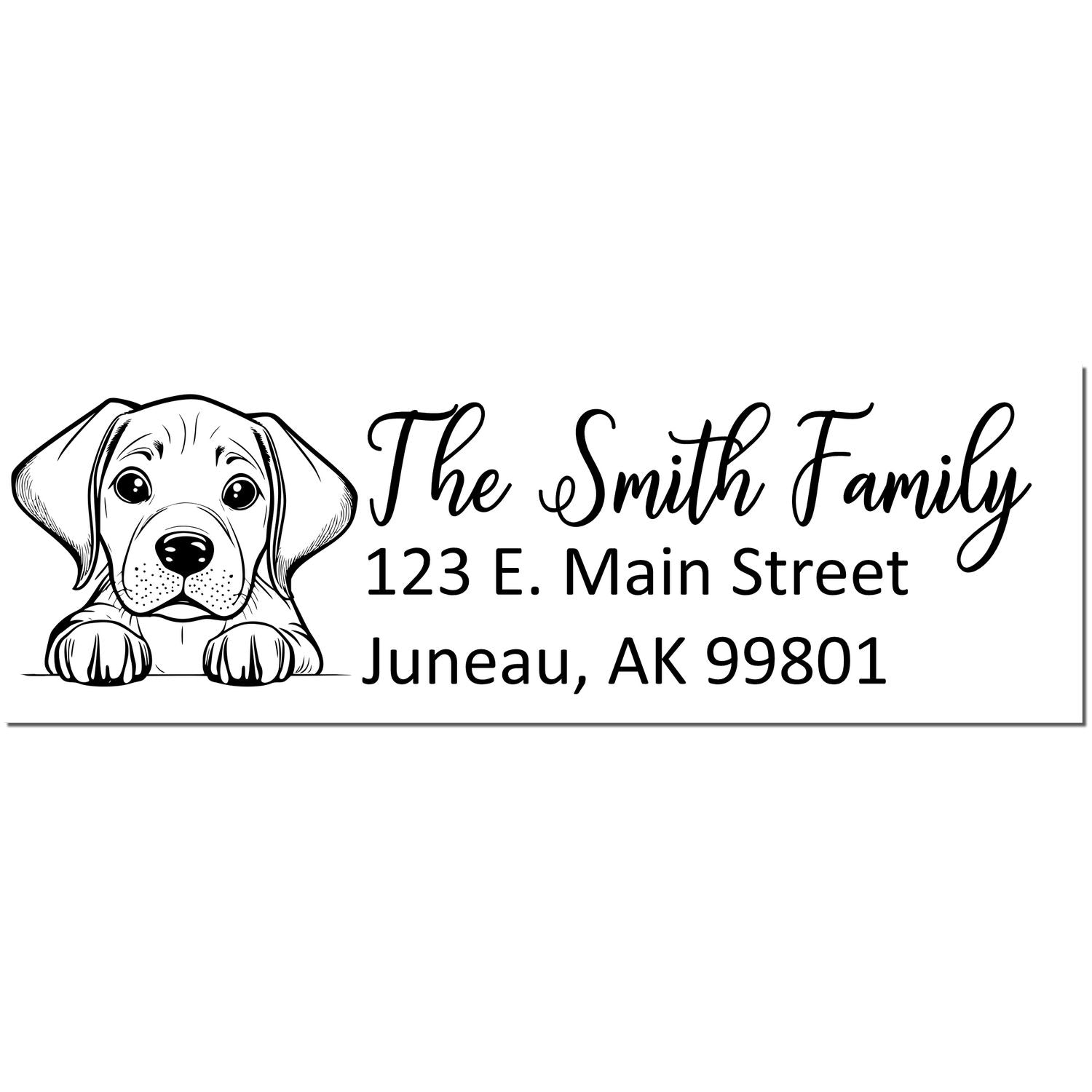 Slim Rhodesian Ridgeback Dog Mail Address Stamp - Engineer Seal Stamps