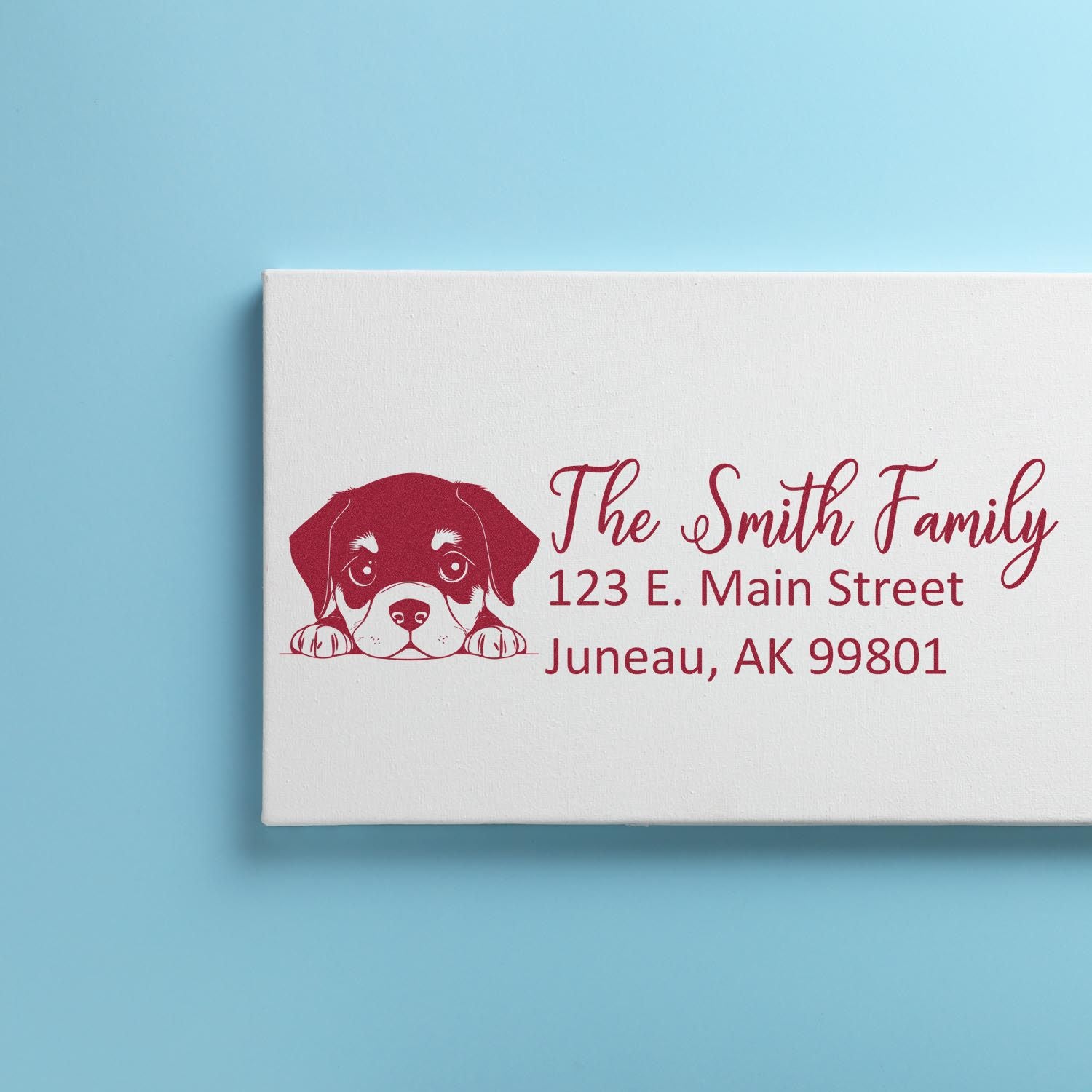 Slim Rottweiler Dog Mail Address Stamp - Engineer Seal Stamps