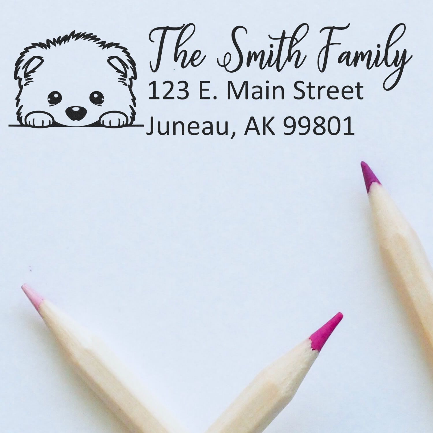 Samoyed Customized Address Stamp