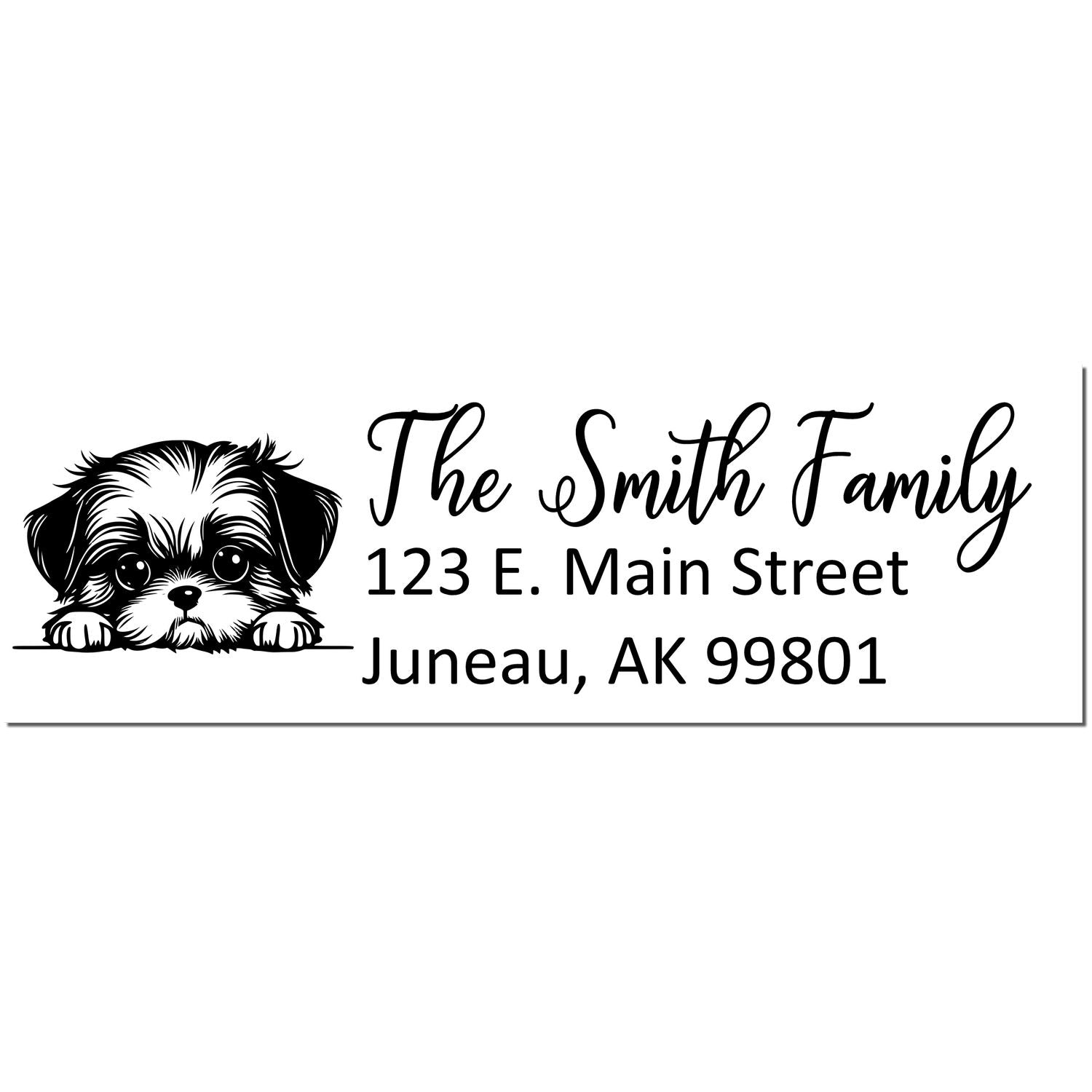 Customized Shih Tzu Self-Inking Home Address Stamp