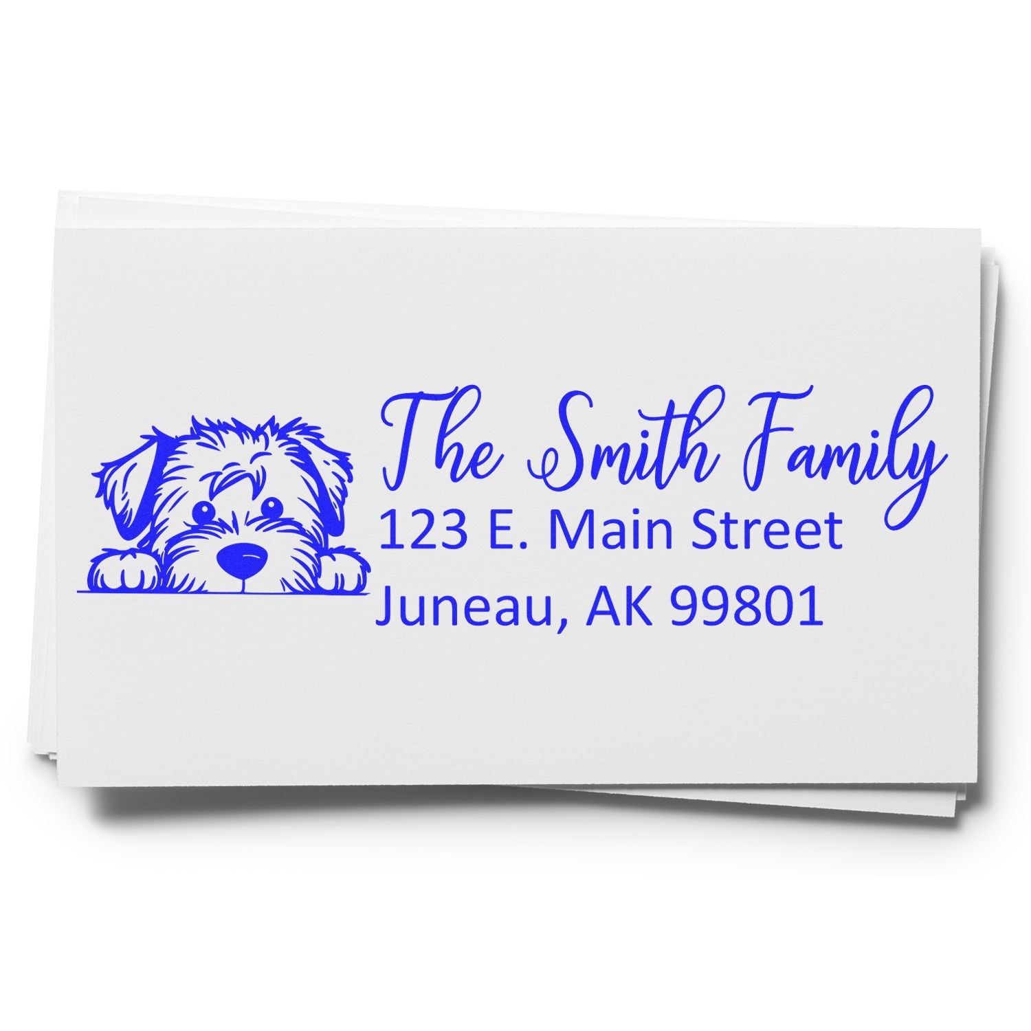 Soft Coated Wheaten Terrier Pre-Inked Home Address Stamp