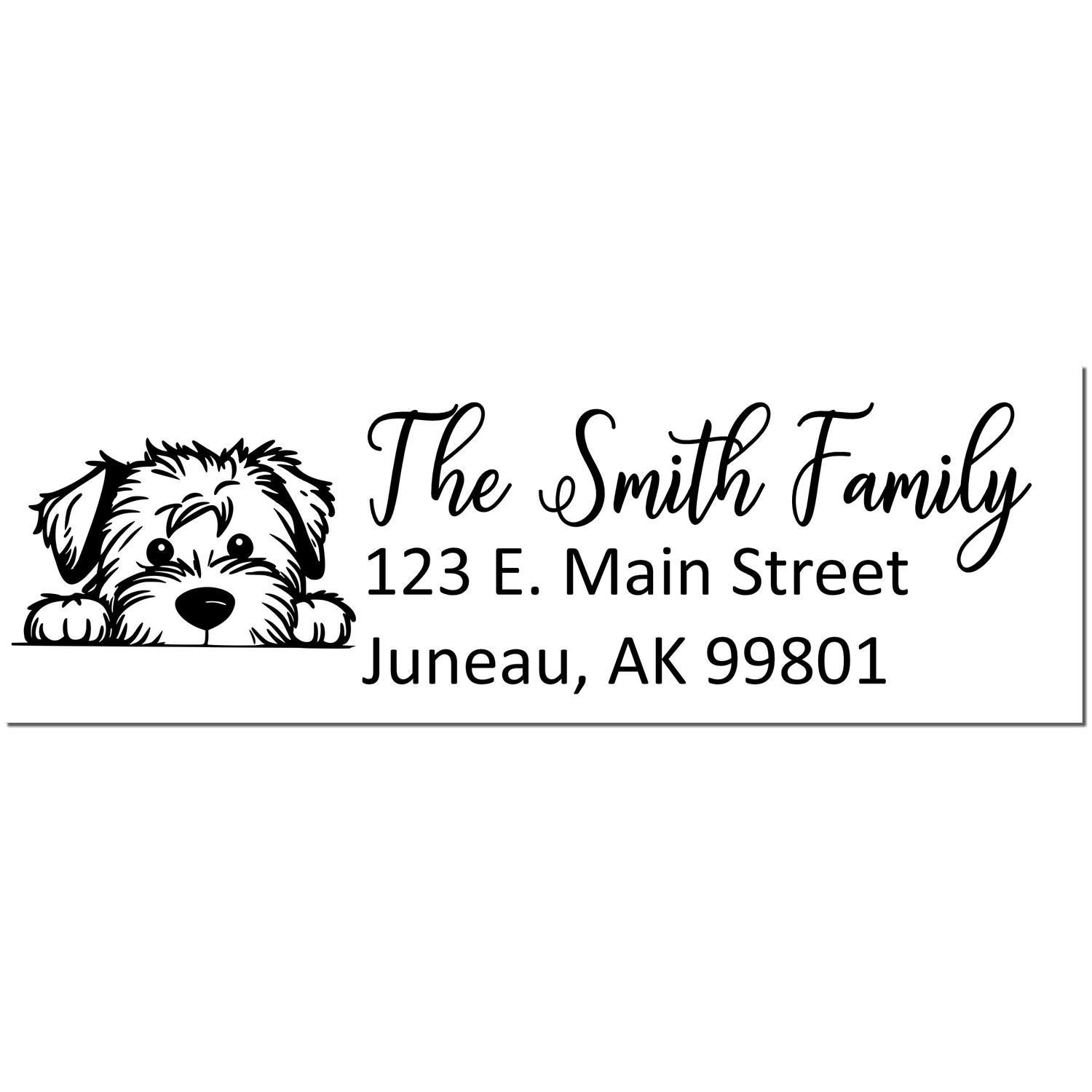 Soft Coated Wheaten Terrier Customized Address Stamp