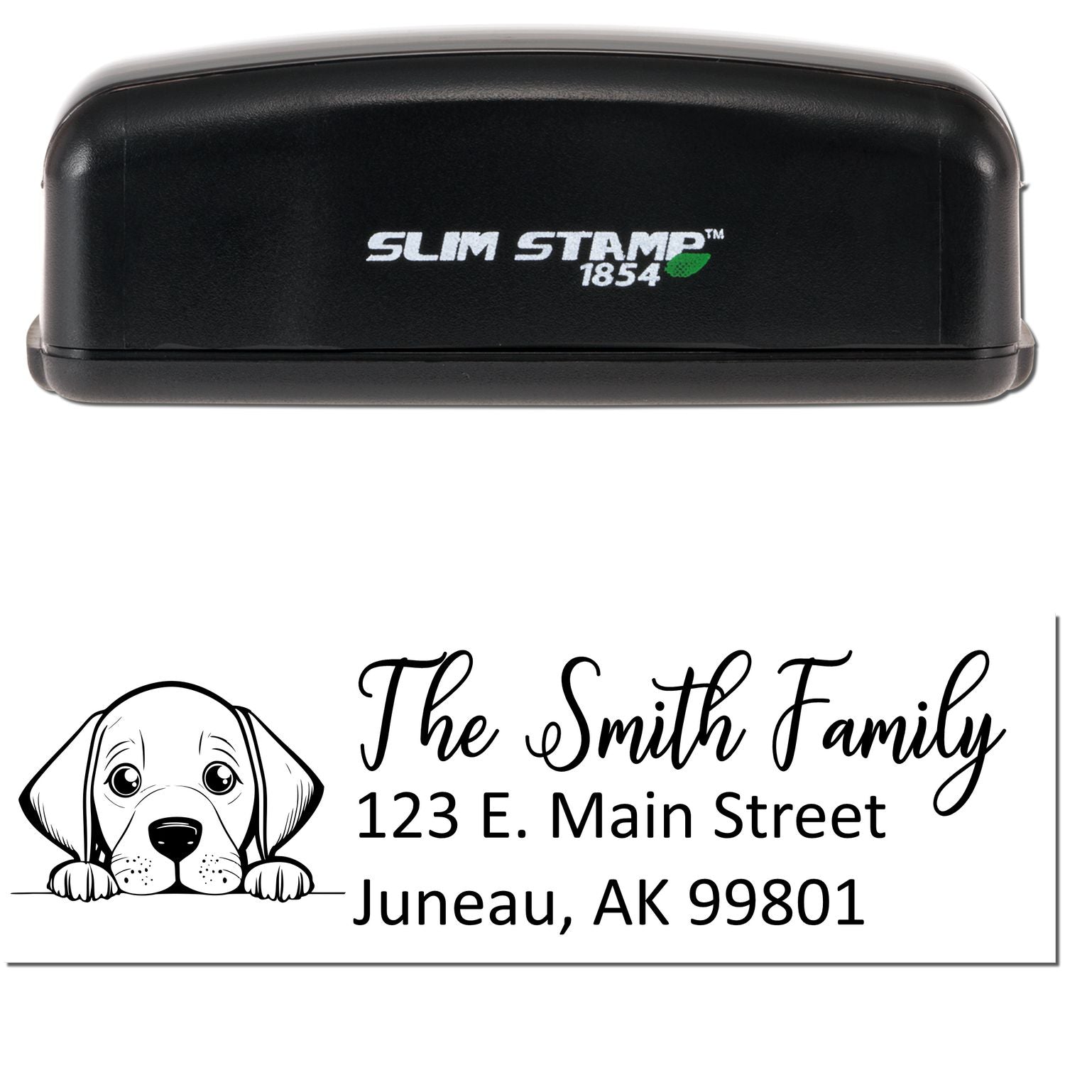 Slim Vizsla Dog Mail Address Stamp