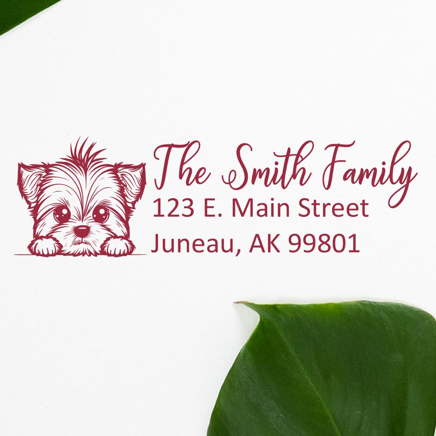 Yorkshire Terrier Pre-Inked Home Address Stamp