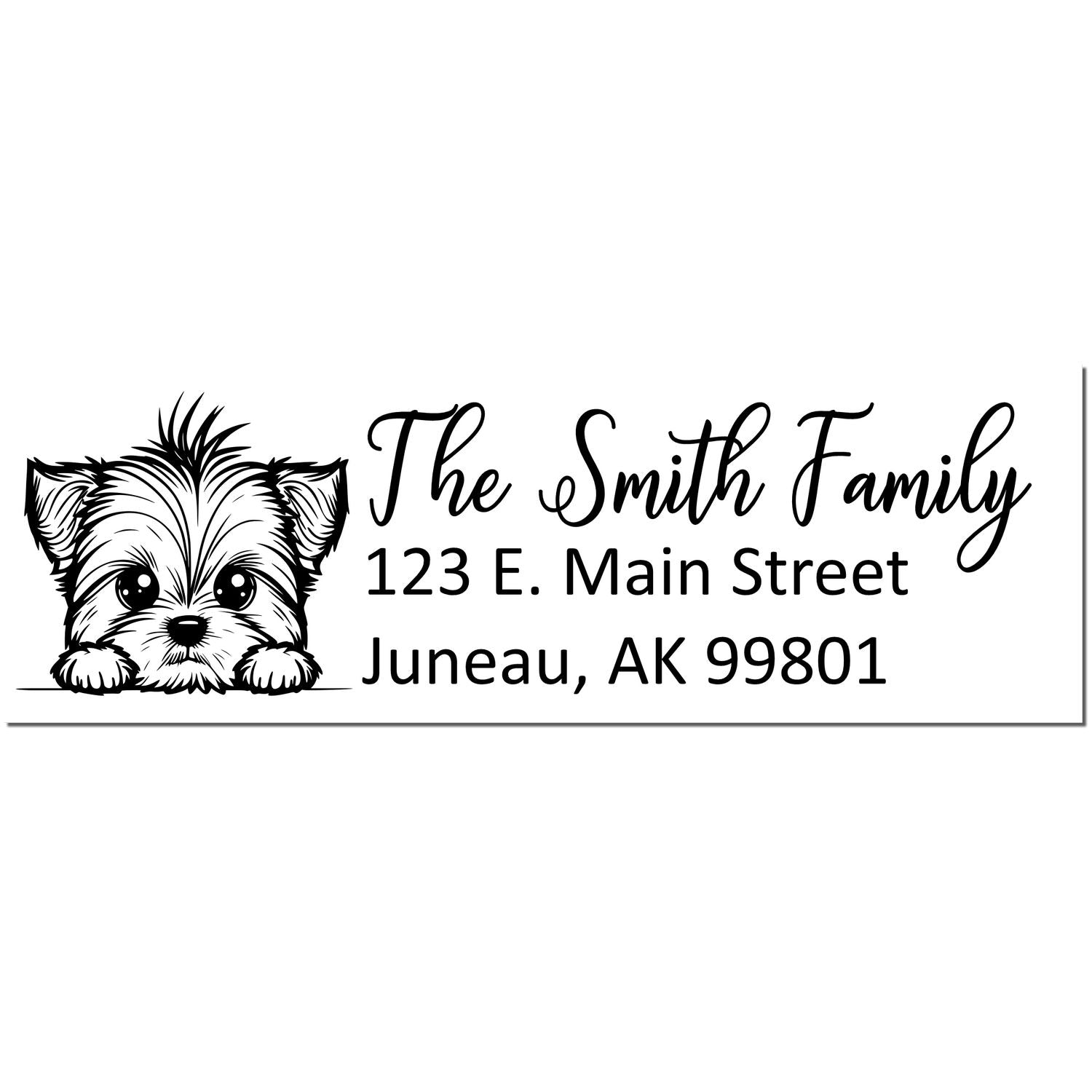 Yorkshire Terrier Customized Address Stamp