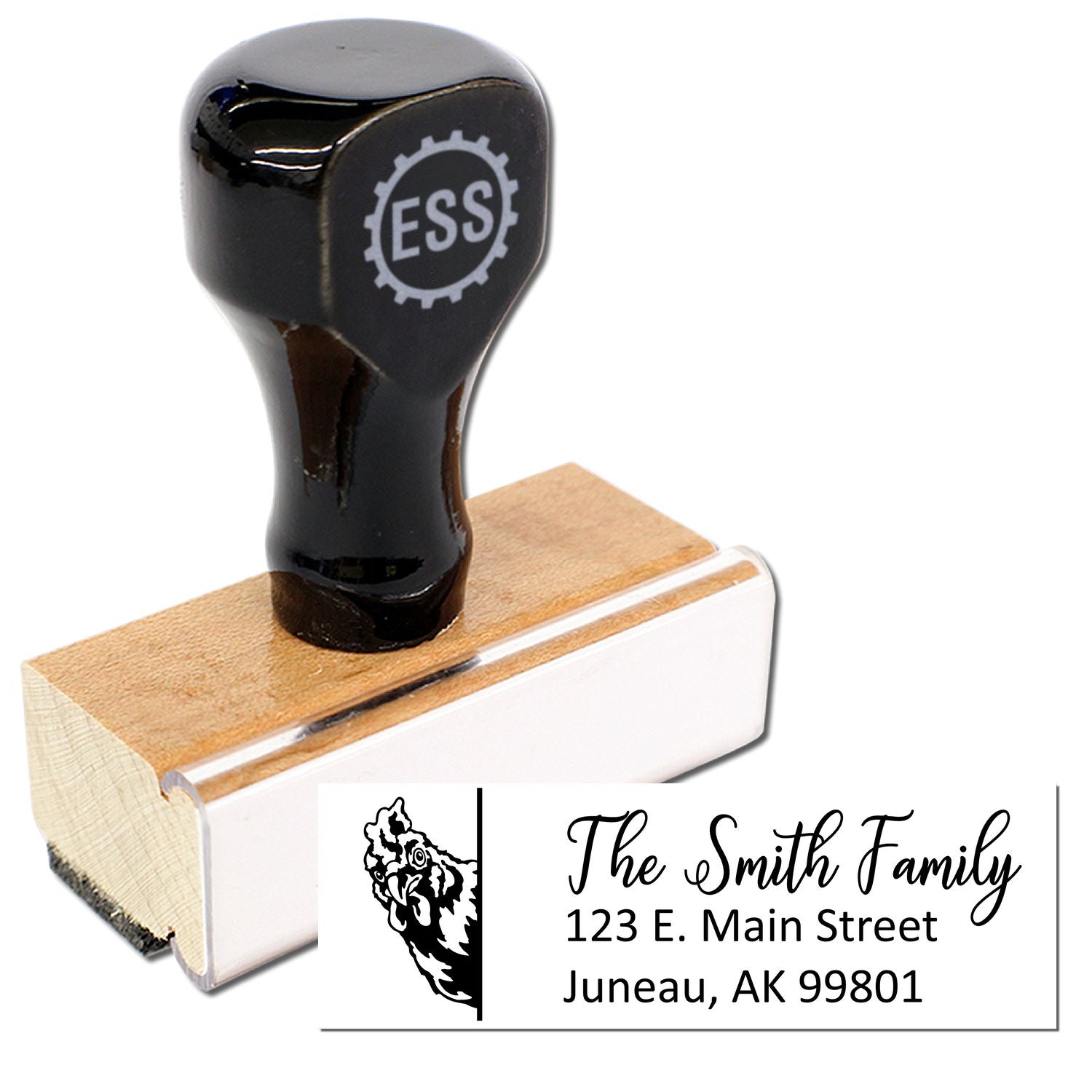 Personalized Chicken Mailing Address Stamp