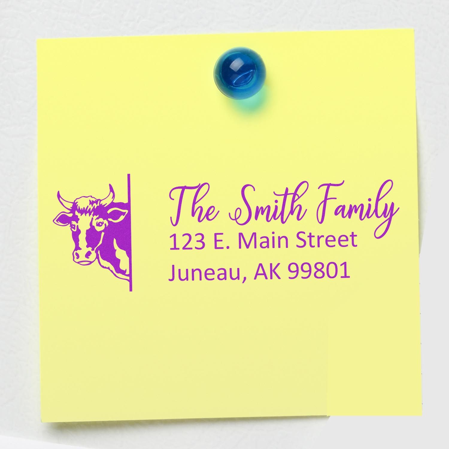 Personalized Cow Mailing Address Stamp