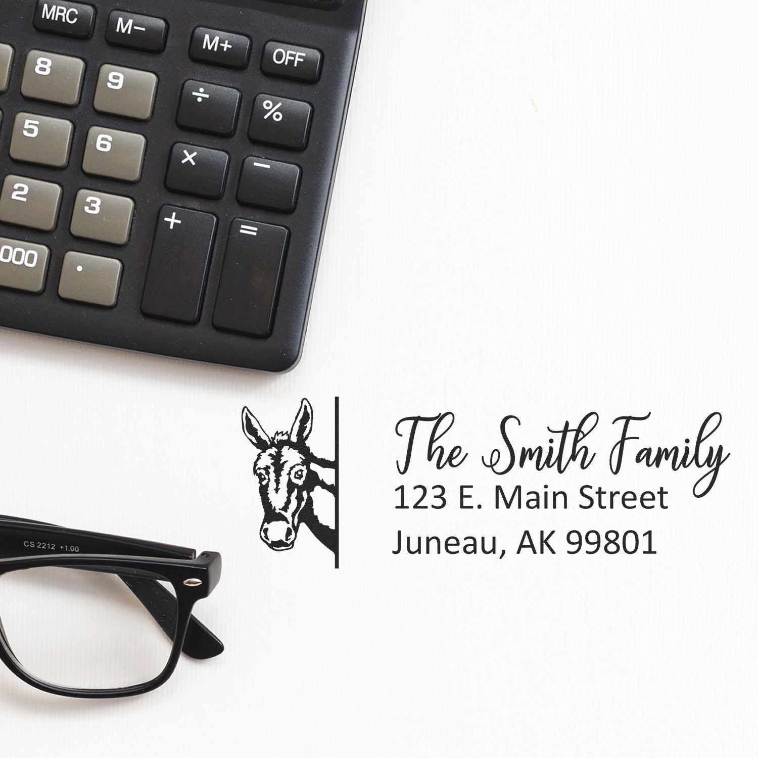 Personalized Donkey Mailing Address Stamp