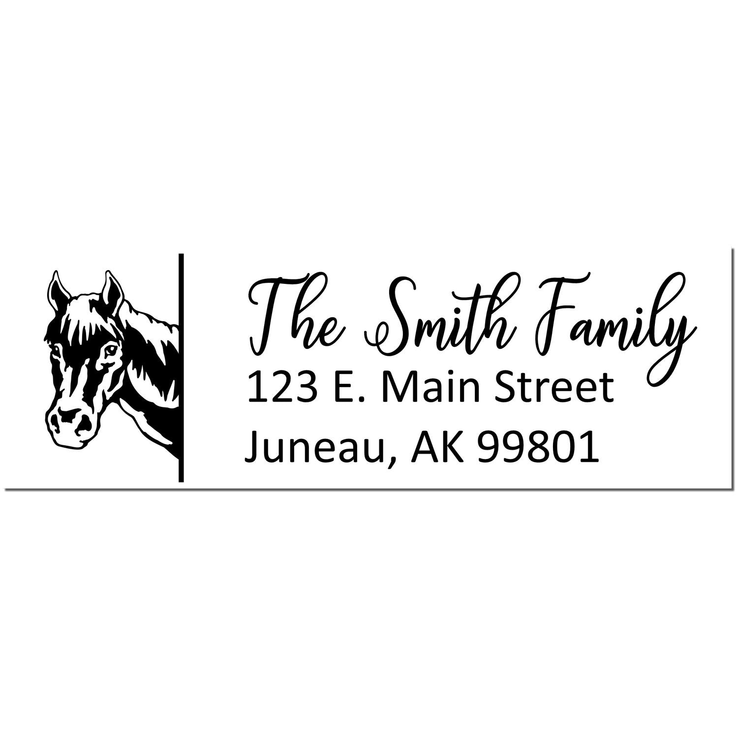 Customized Horse Pre-Inked Address Stamp - Engineer Seal Stamps