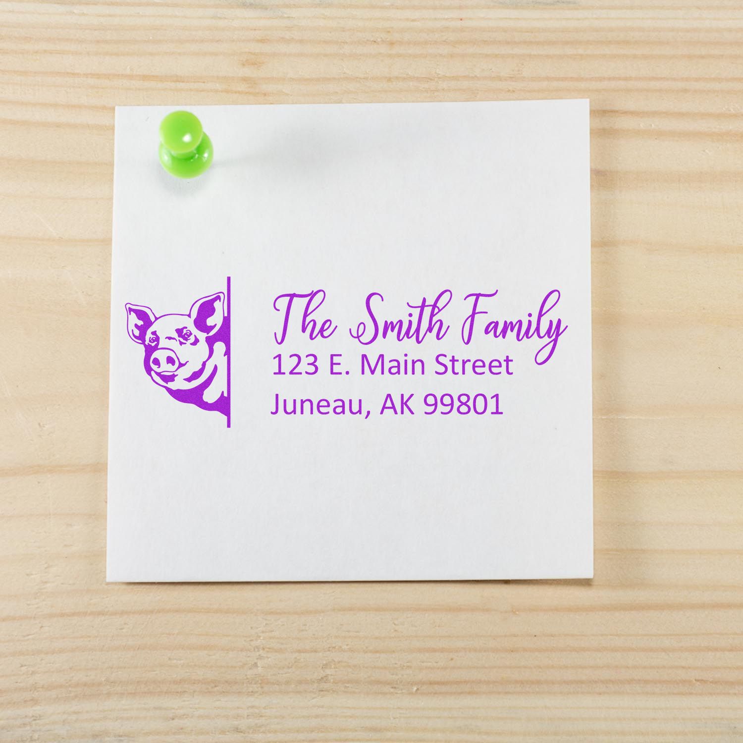 Personalized Pig Mailing Address Stamp