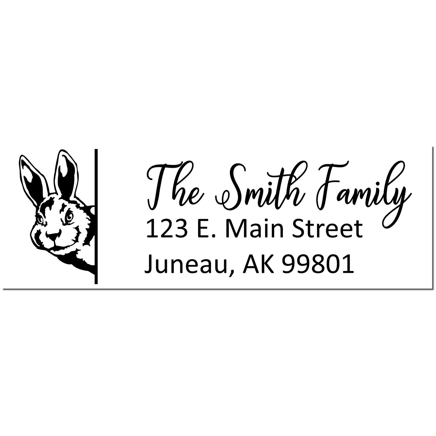 Personalized Rabbit Pre-Inked Address Stamp for Envelopes