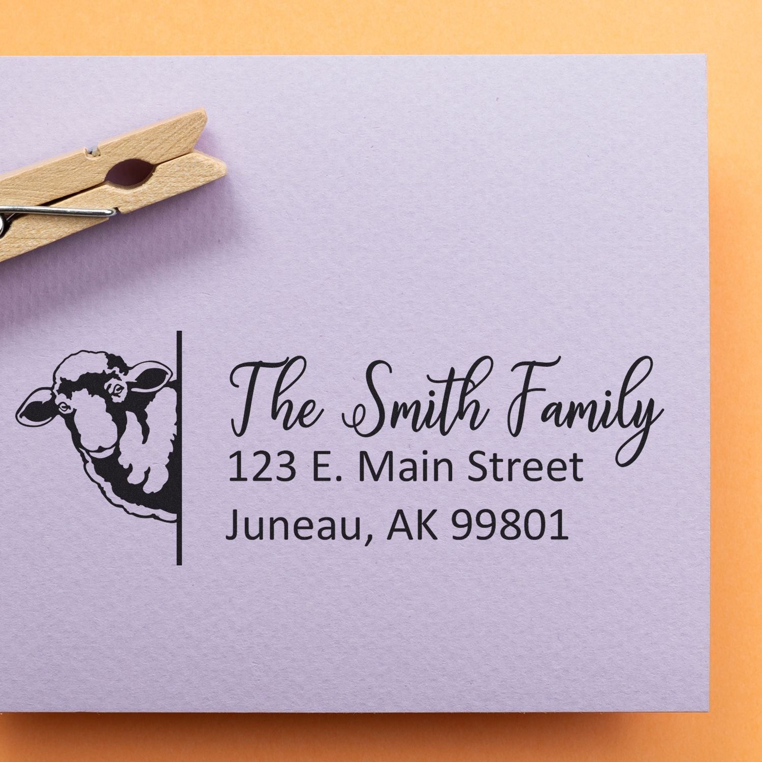 Personalized Sheep Mailing Address Stamp